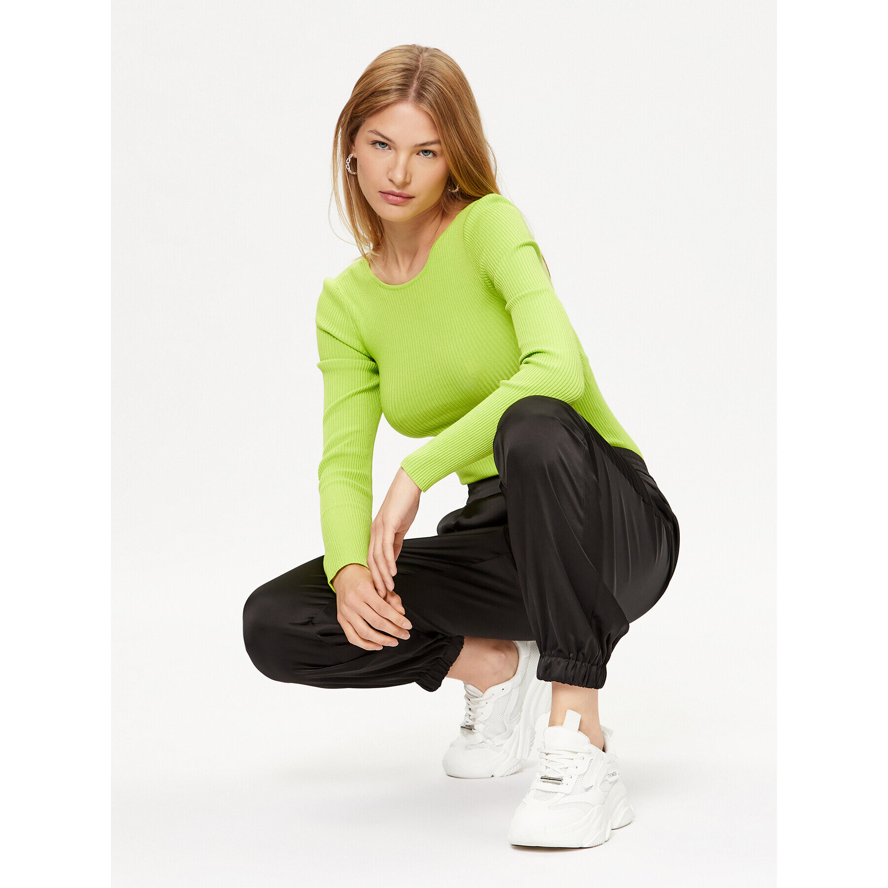 ONLY Пуловер 15283423 Зелен Slim Fit - Pepit.bg