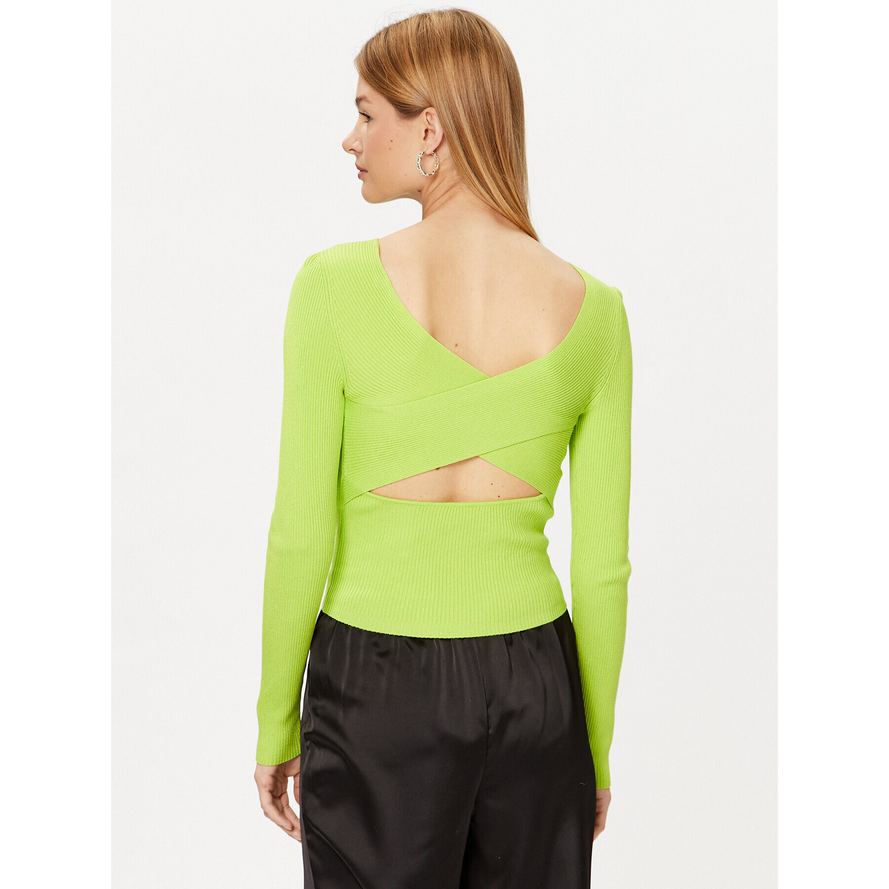 ONLY Пуловер 15283423 Зелен Slim Fit - Pepit.bg