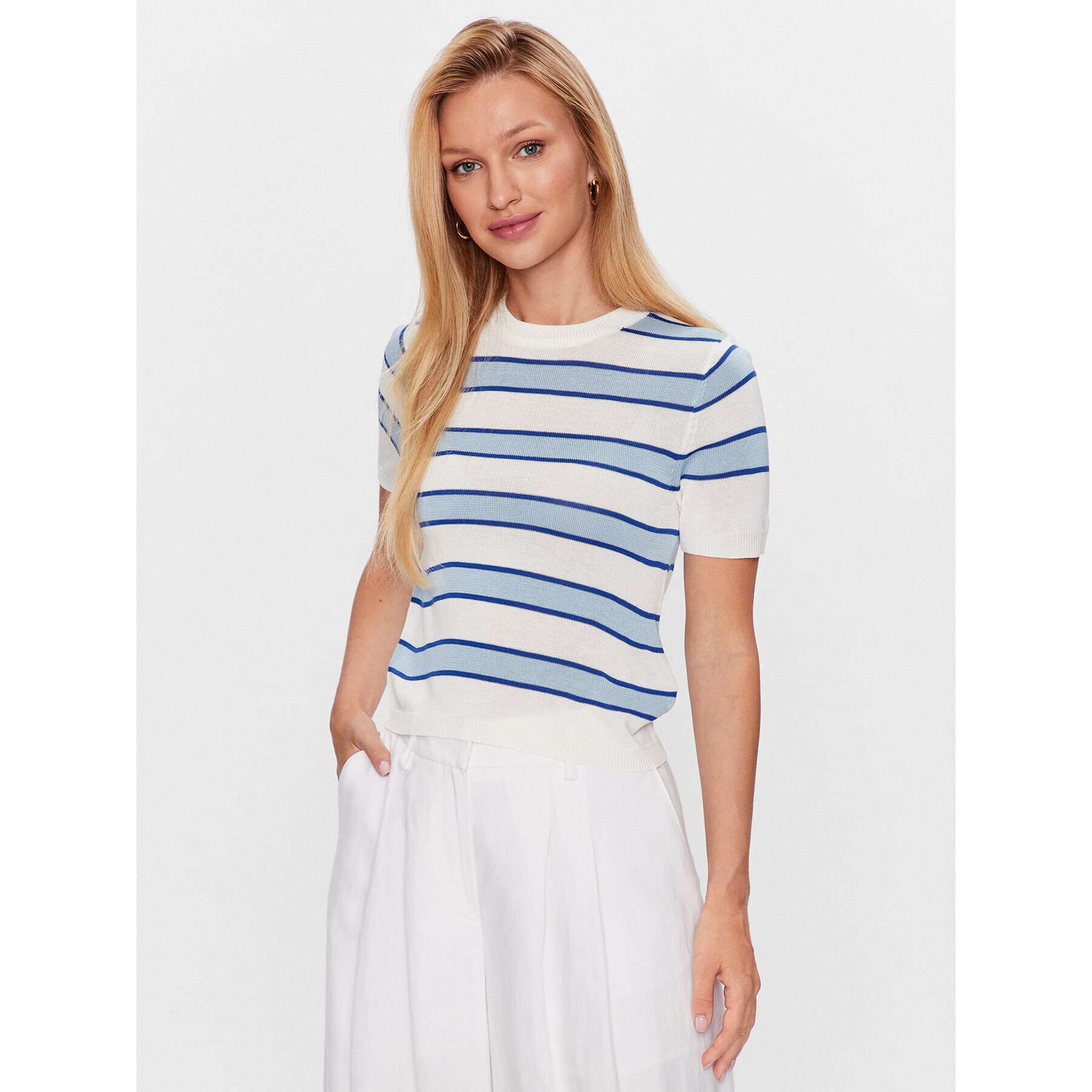 ONLY Пуловер 15288490 Бял Regular Fit - Pepit.bg