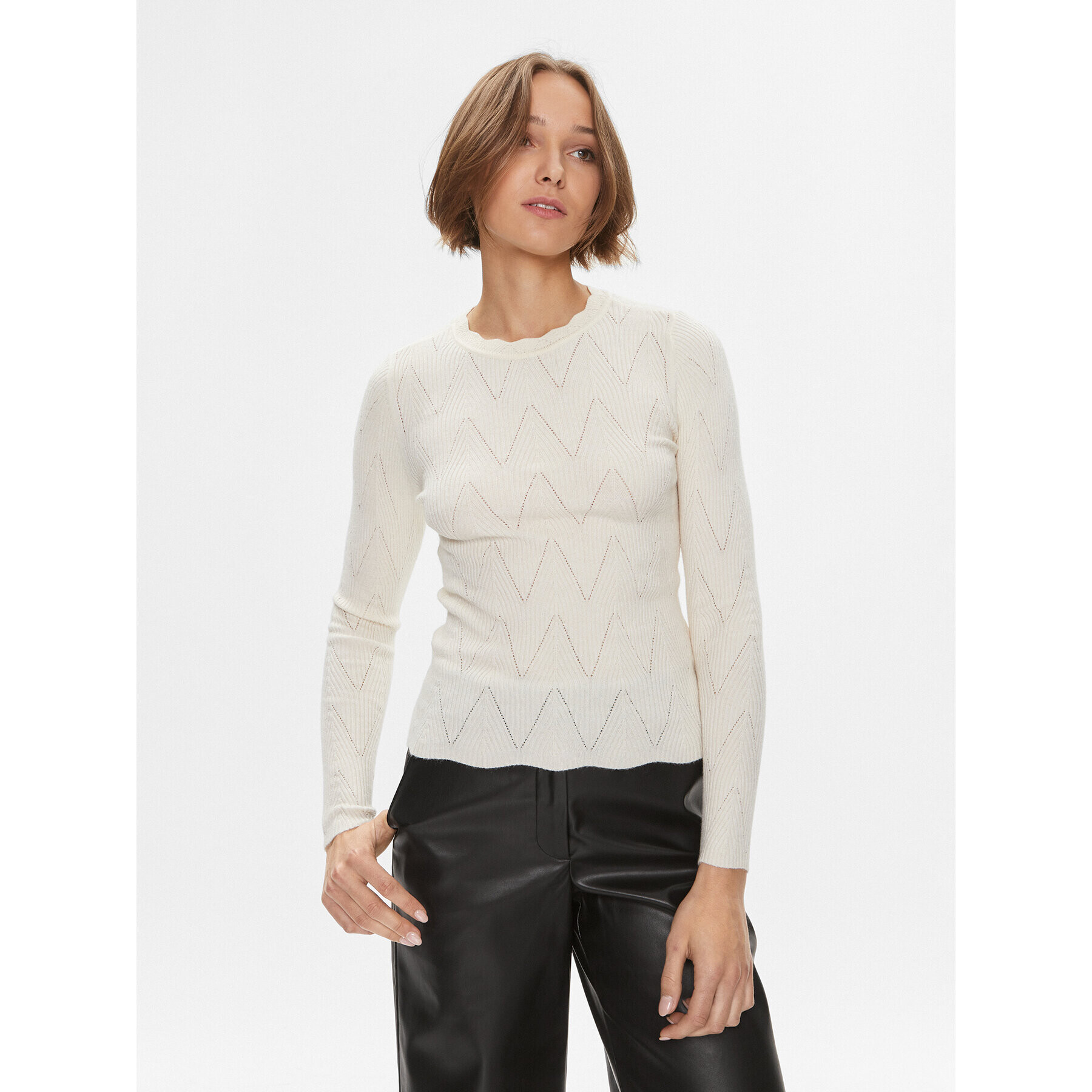 ONLY Пуловер 15294463 Екрю Regular Fit - Pepit.bg