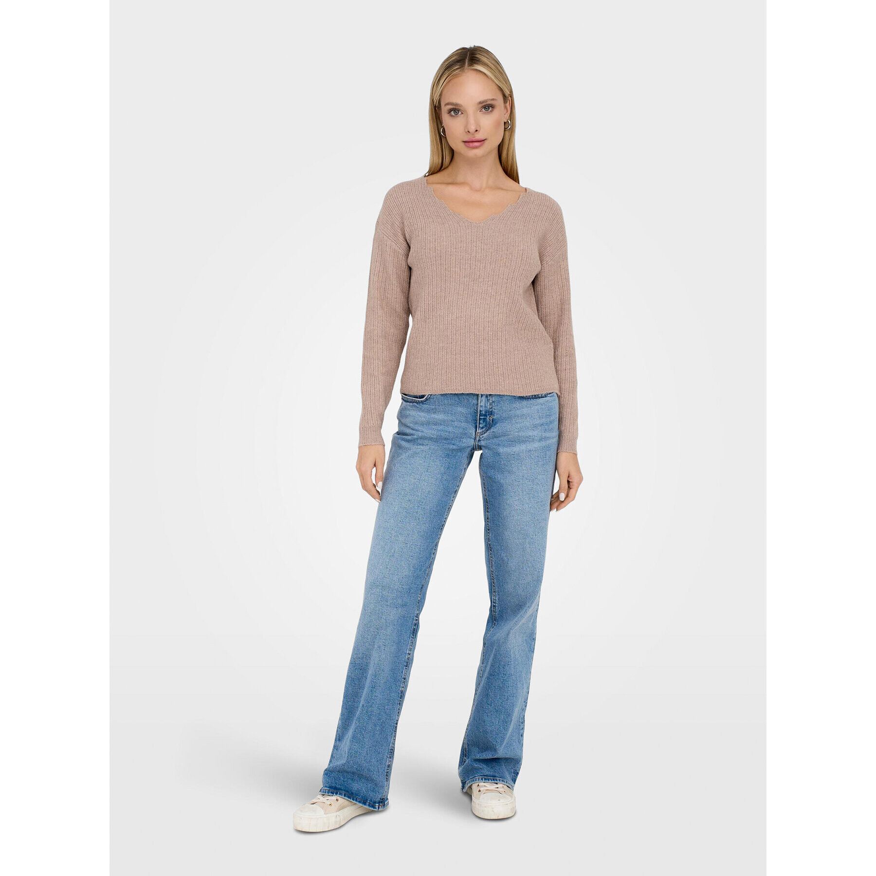 ONLY Пуловер 15297168 Кафяв Regular Fit - Pepit.bg