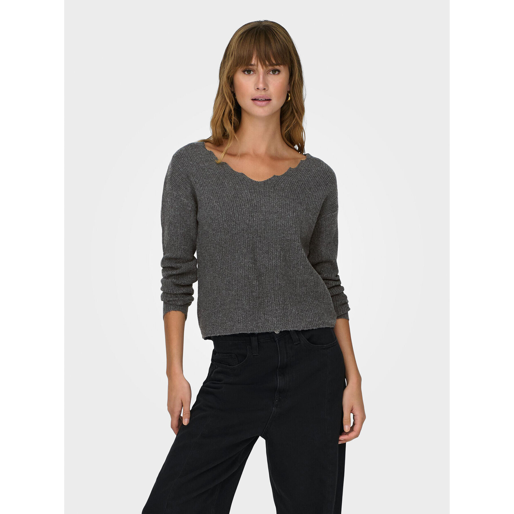 ONLY Пуловер 15297168 Сив Regular Fit - Pepit.bg