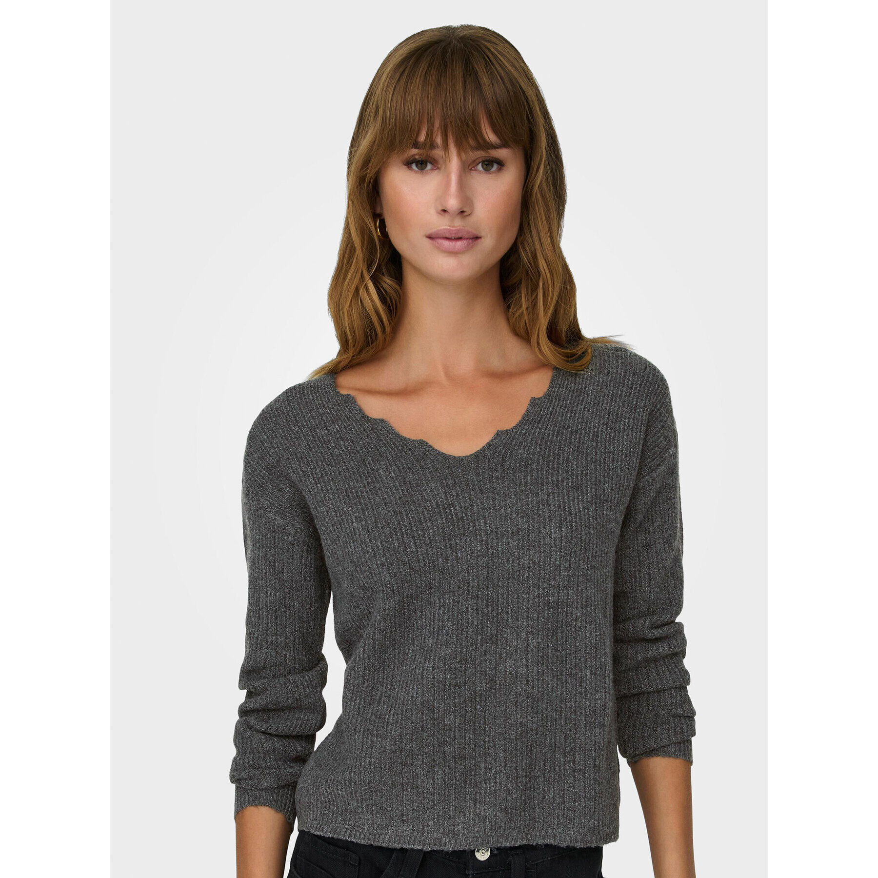 ONLY Пуловер 15297168 Сив Regular Fit - Pepit.bg