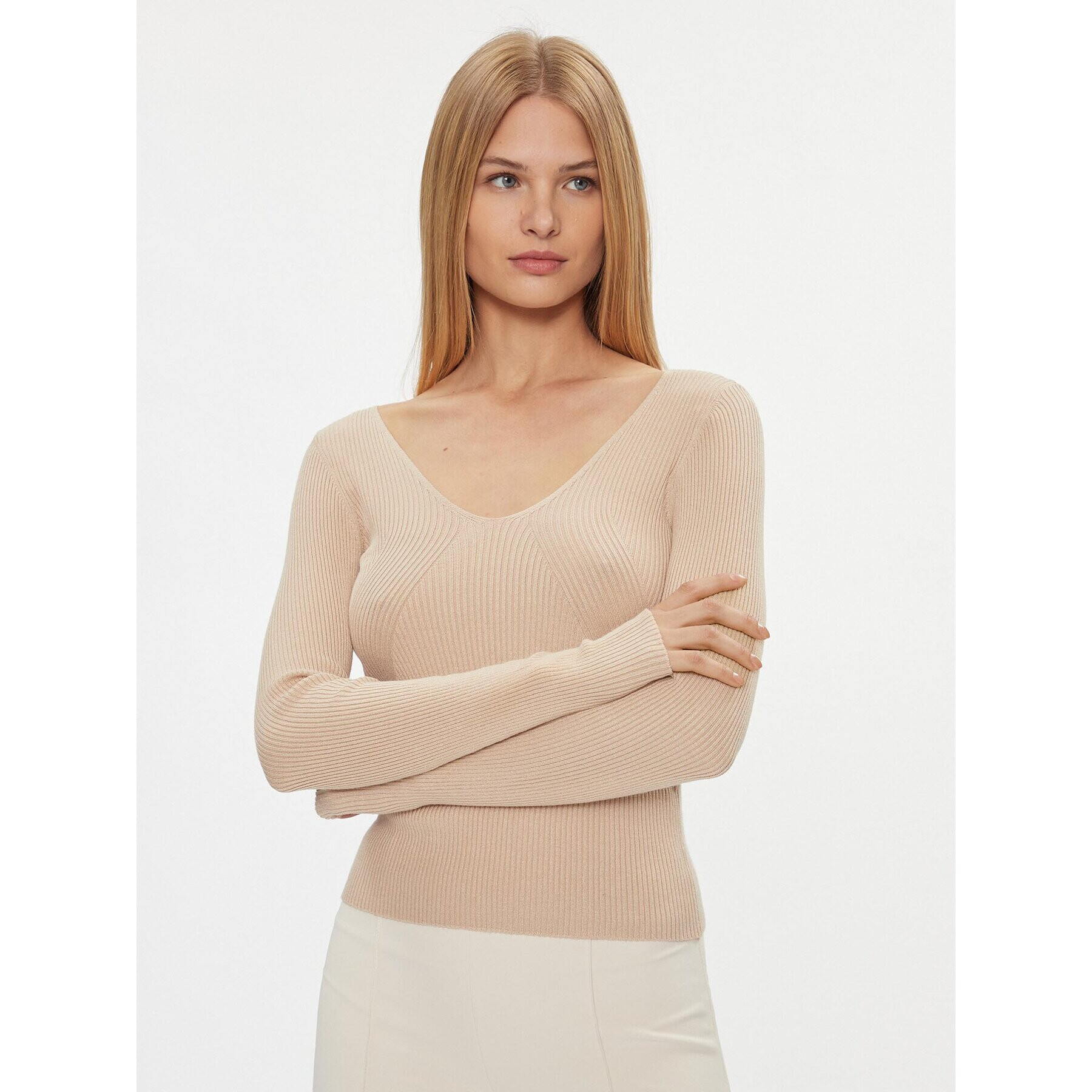 ONLY Пуловер 15302350 Бежов Regular Fit - Pepit.bg