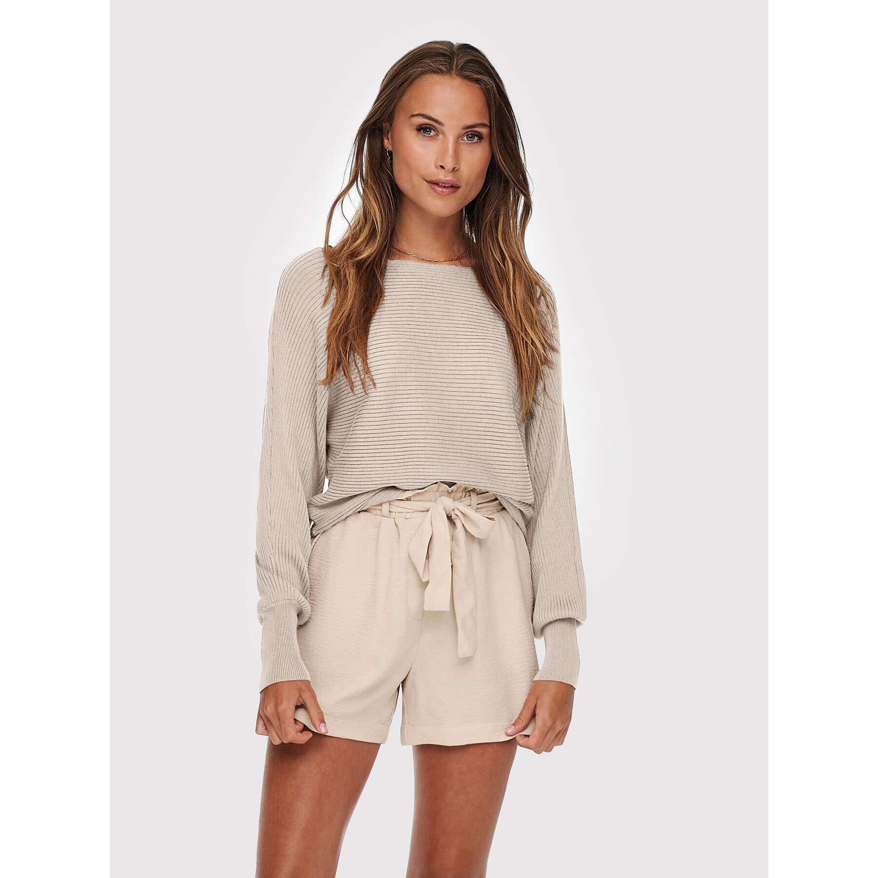 ONLY Пуловер Adaline 15226298 Бежов Relaxed Fit - Pepit.bg
