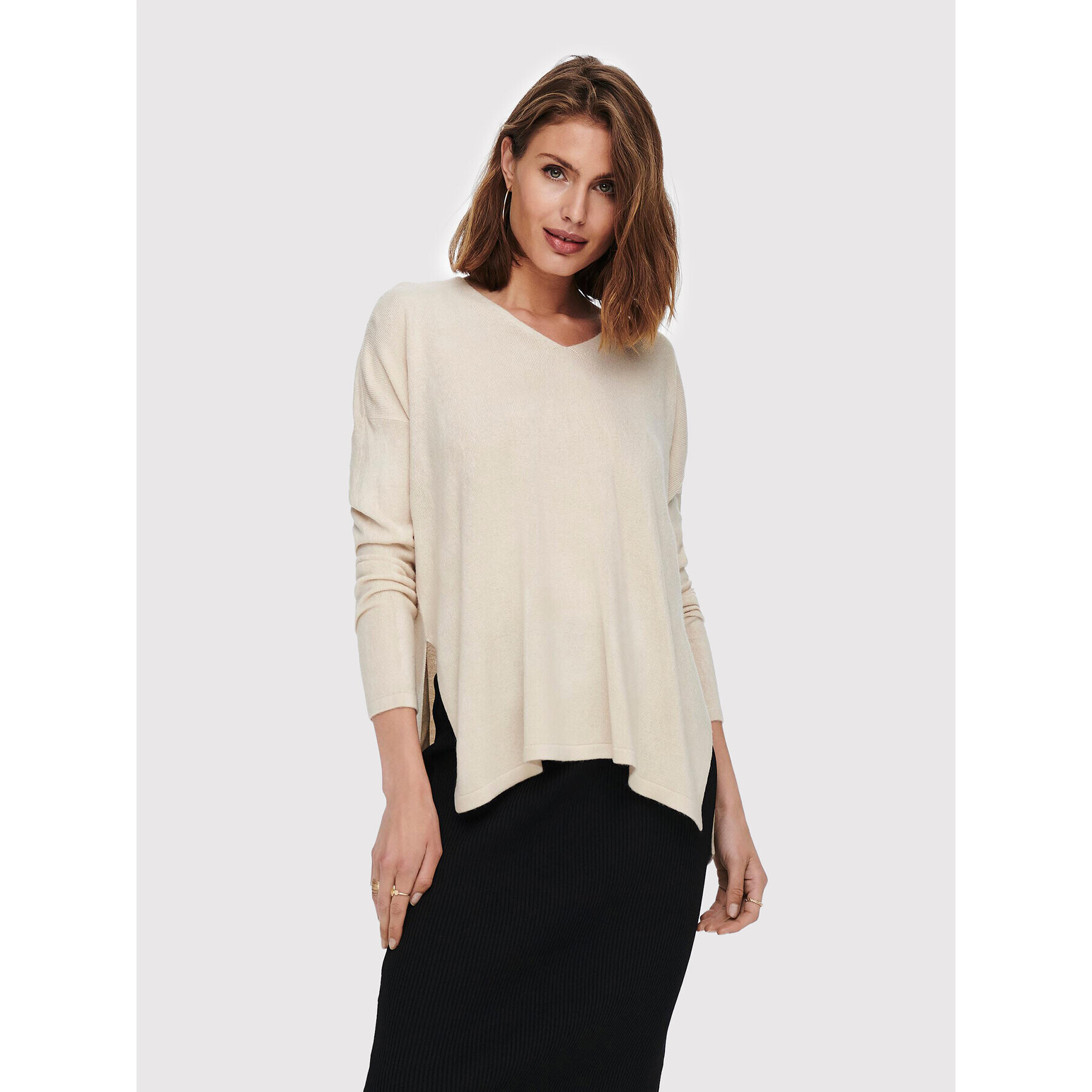 ONLY Пуловер Amalia 15219642 Бежов Regular Fit - Pepit.bg
