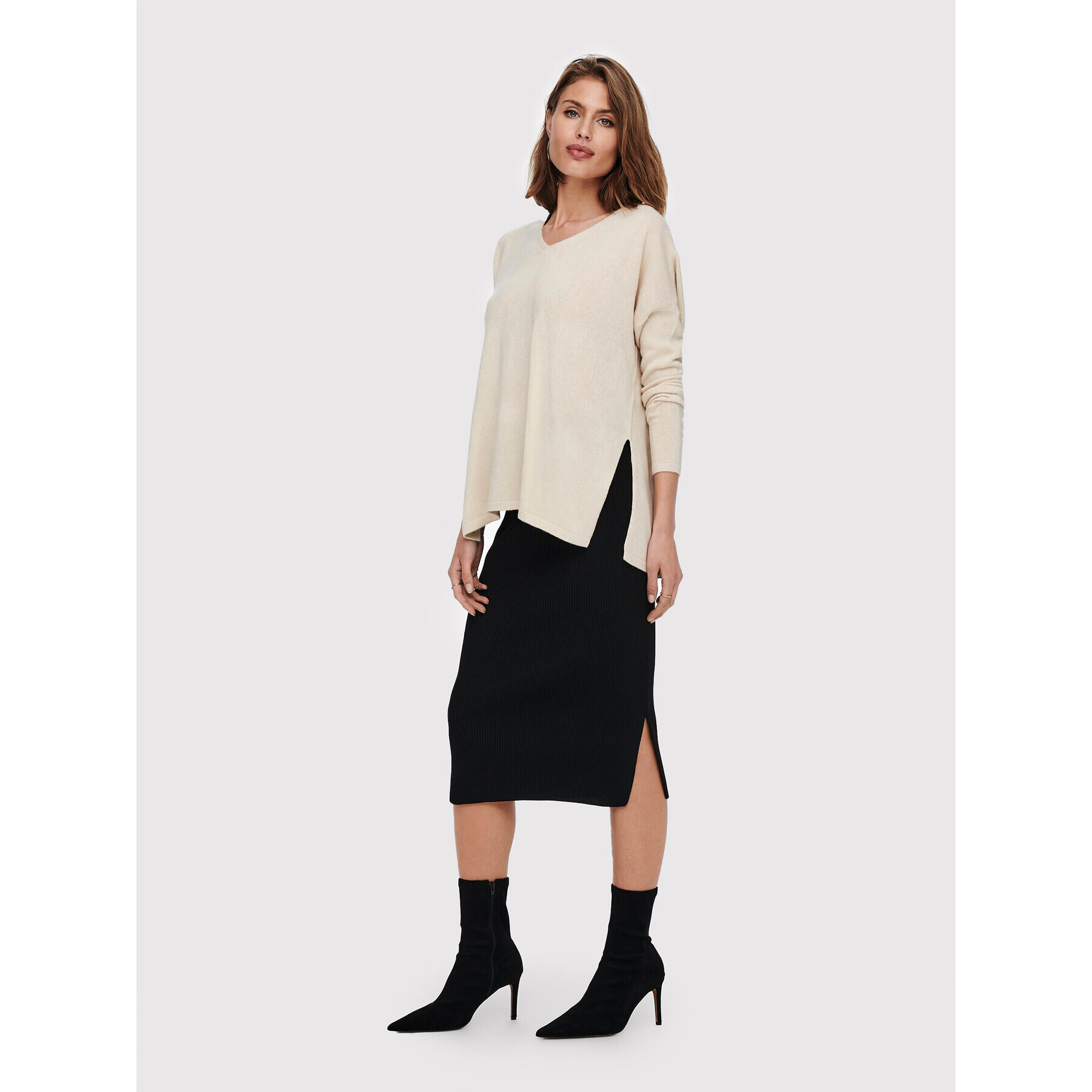 ONLY Пуловер Amalia 15219642 Бежов Regular Fit - Pepit.bg