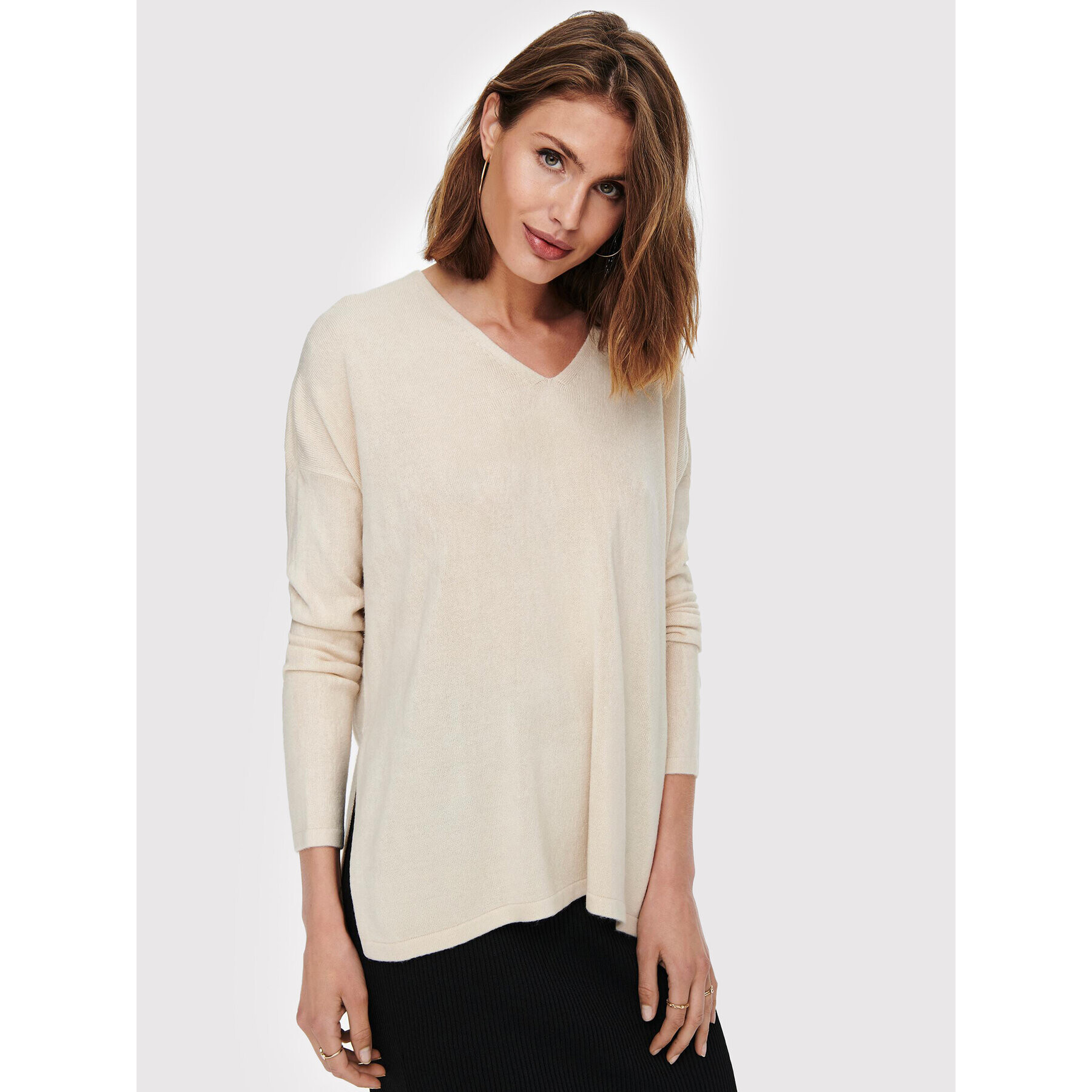ONLY Пуловер Amalia 15219642 Бежов Regular Fit - Pepit.bg