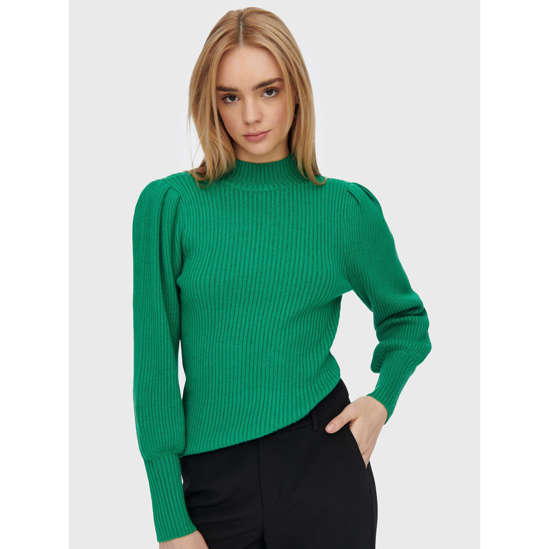 ONLY Пуловер Katia 15232494 Зелен Regular Fit - Pepit.bg