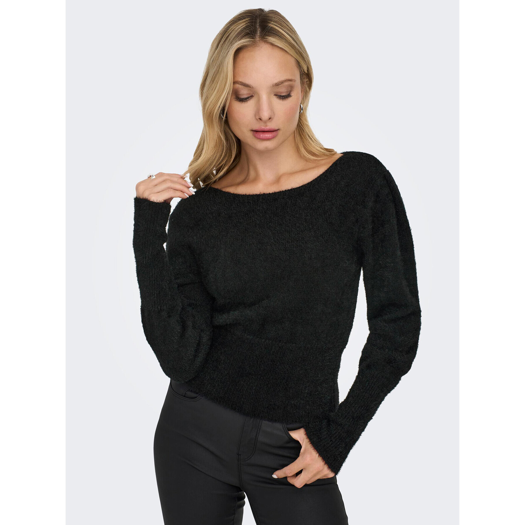 ONLY Пуловер Lella 15260678 Черен Slim Fit - Pepit.bg