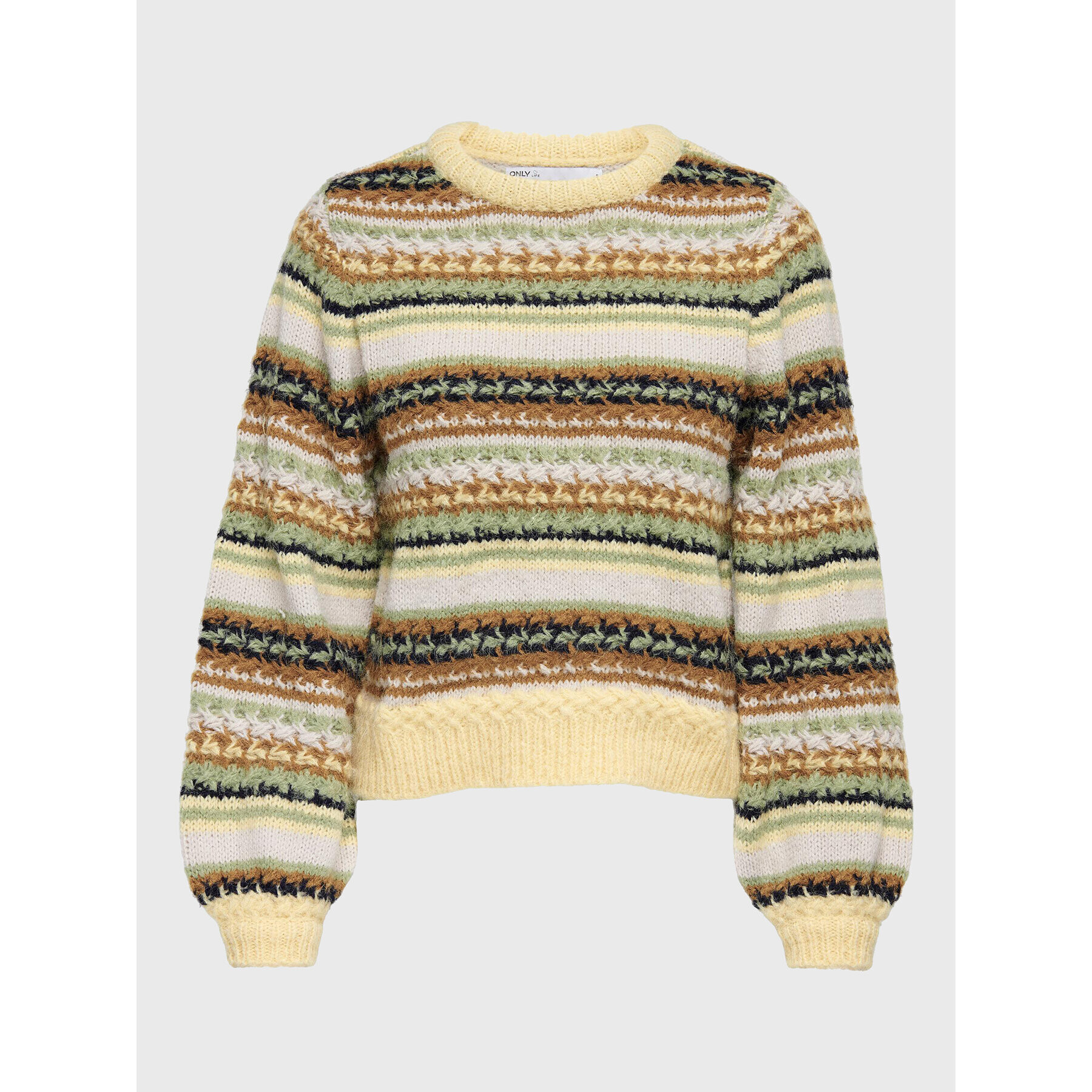 ONLY Пуловер Mabel 15272599 Жълт Regular Fit - Pepit.bg