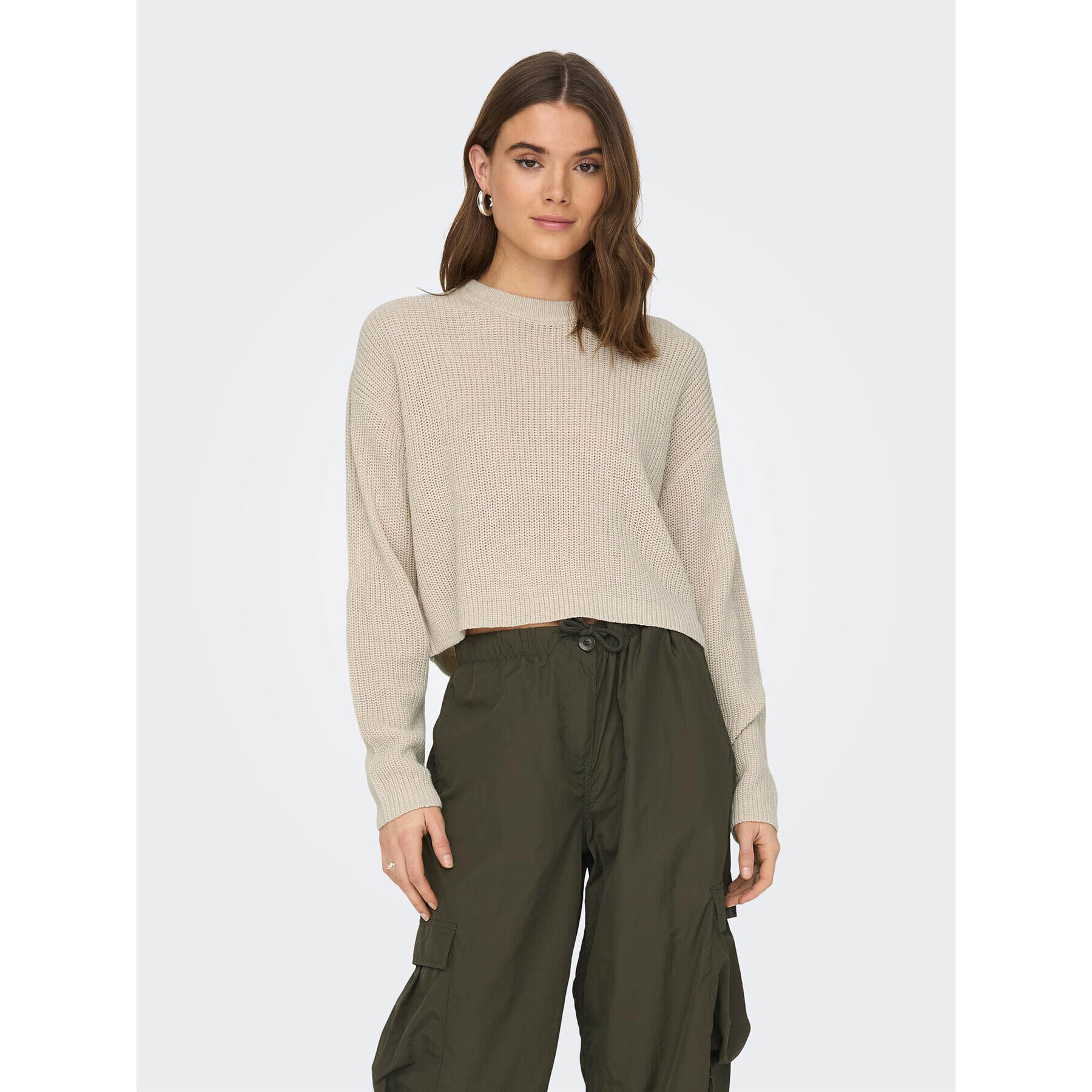 ONLY Пуловер Malavi 15284453 Бежов Regular Fit - Pepit.bg