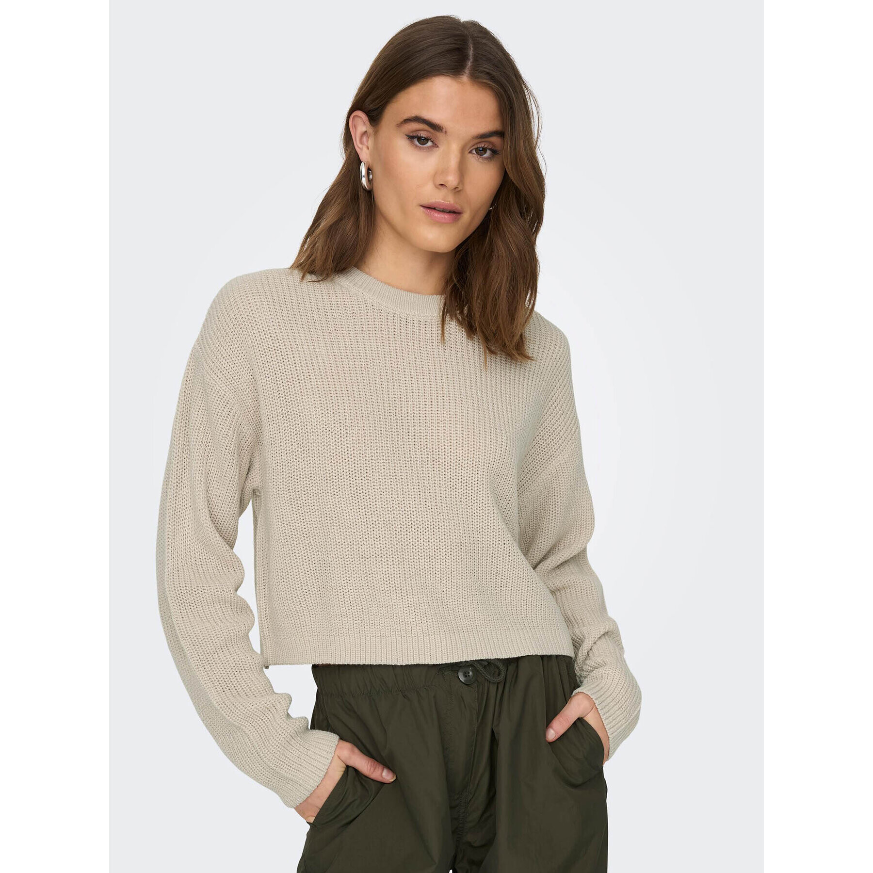 ONLY Пуловер Malavi 15284453 Бежов Regular Fit - Pepit.bg