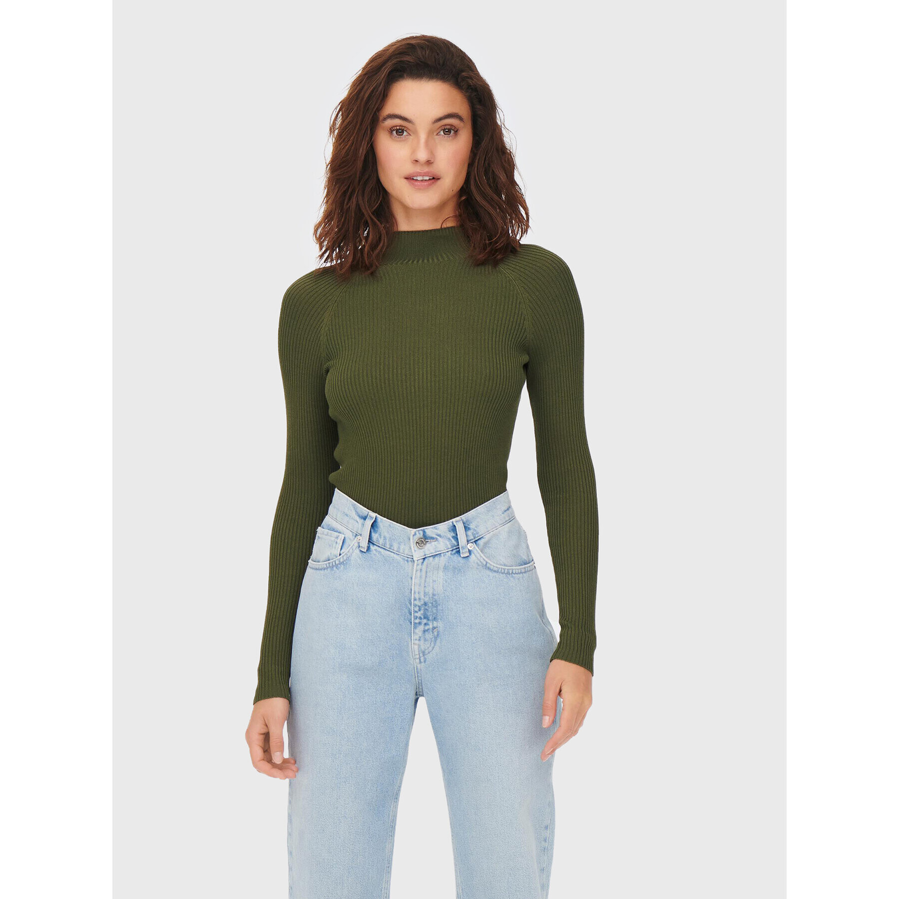 ONLY Пуловер Rachella 15272596 Зелен Slim Fit - Pepit.bg