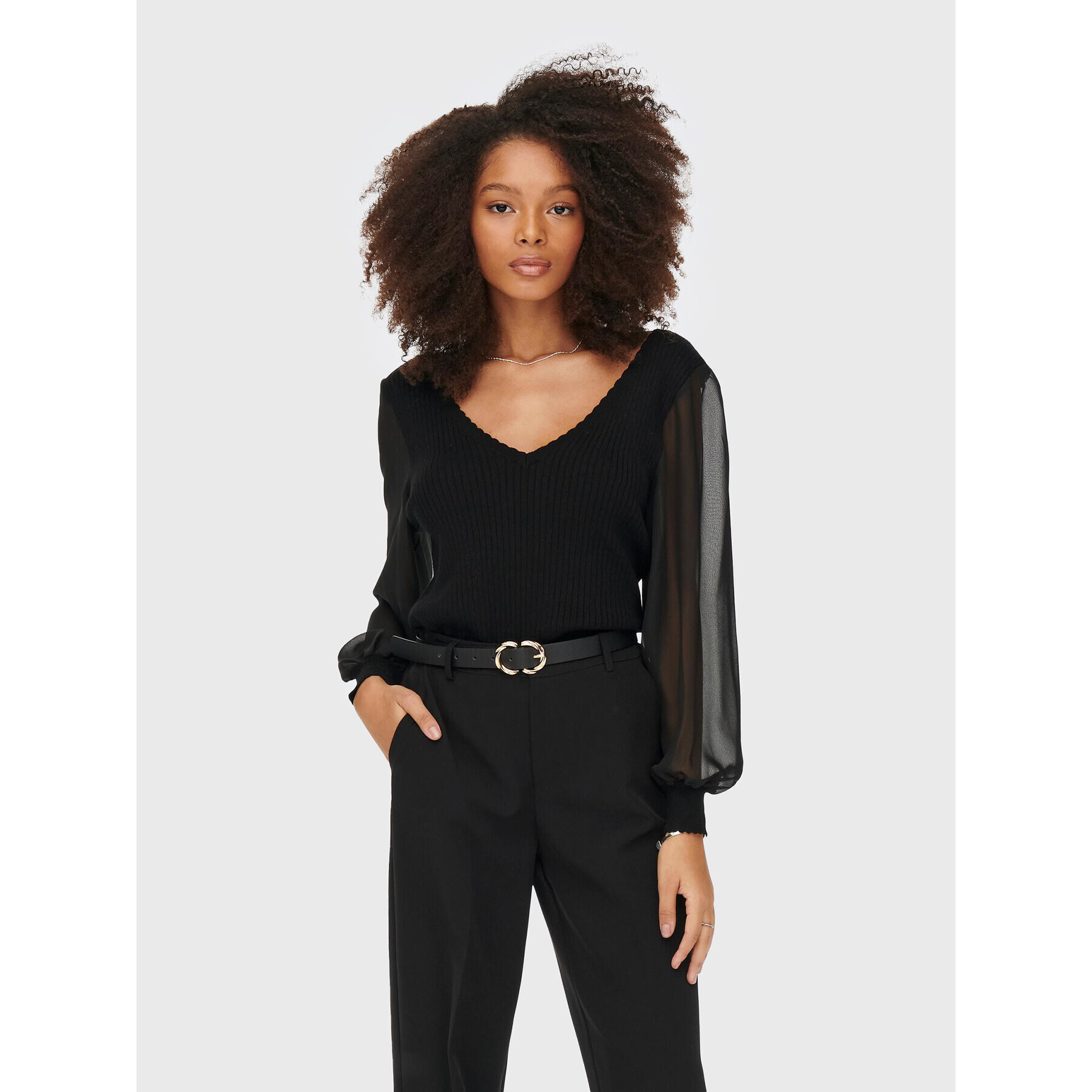 ONLY Пуловер Violetta 15259503 Черен Regular Fit - Pepit.bg