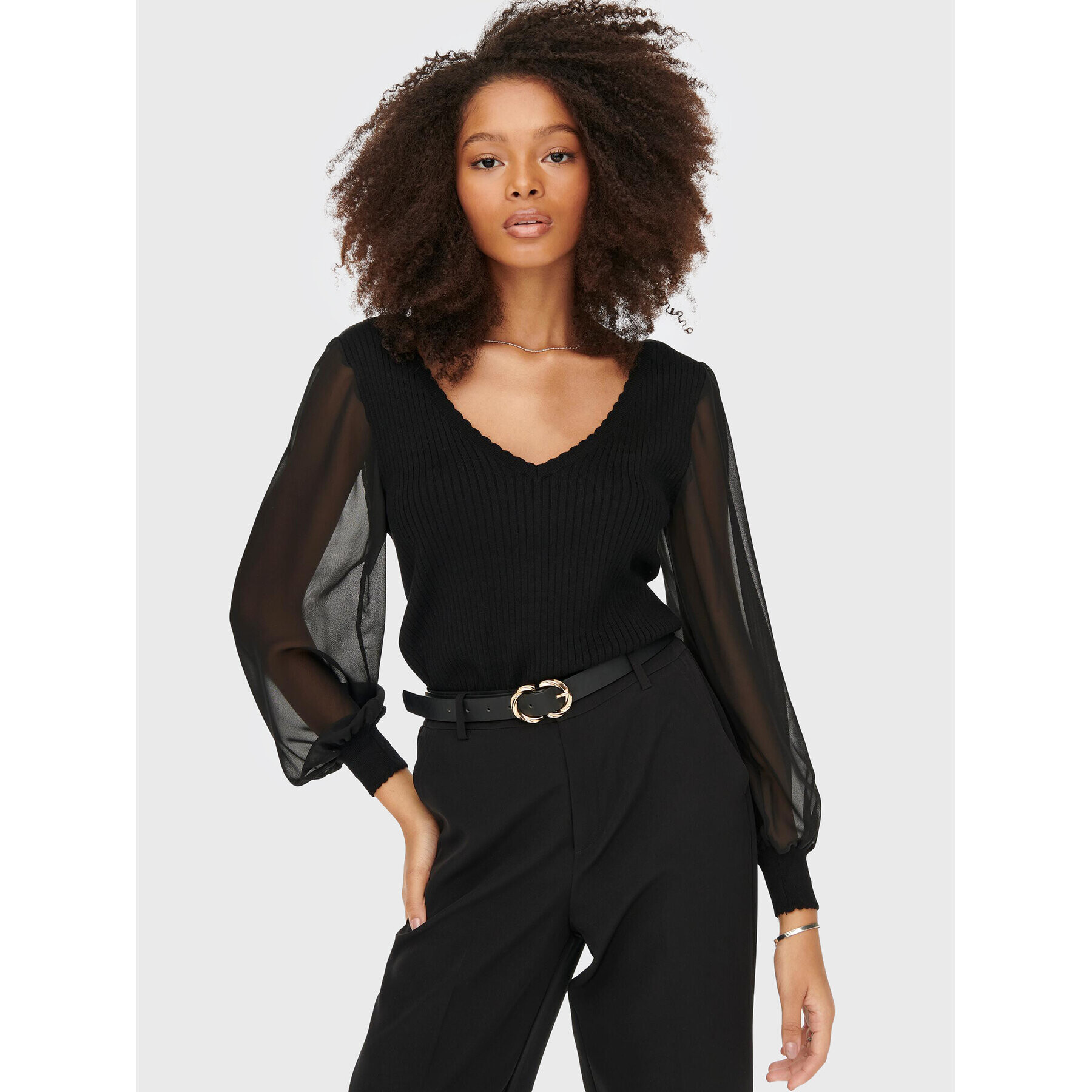 ONLY Пуловер Violetta 15259503 Черен Regular Fit - Pepit.bg
