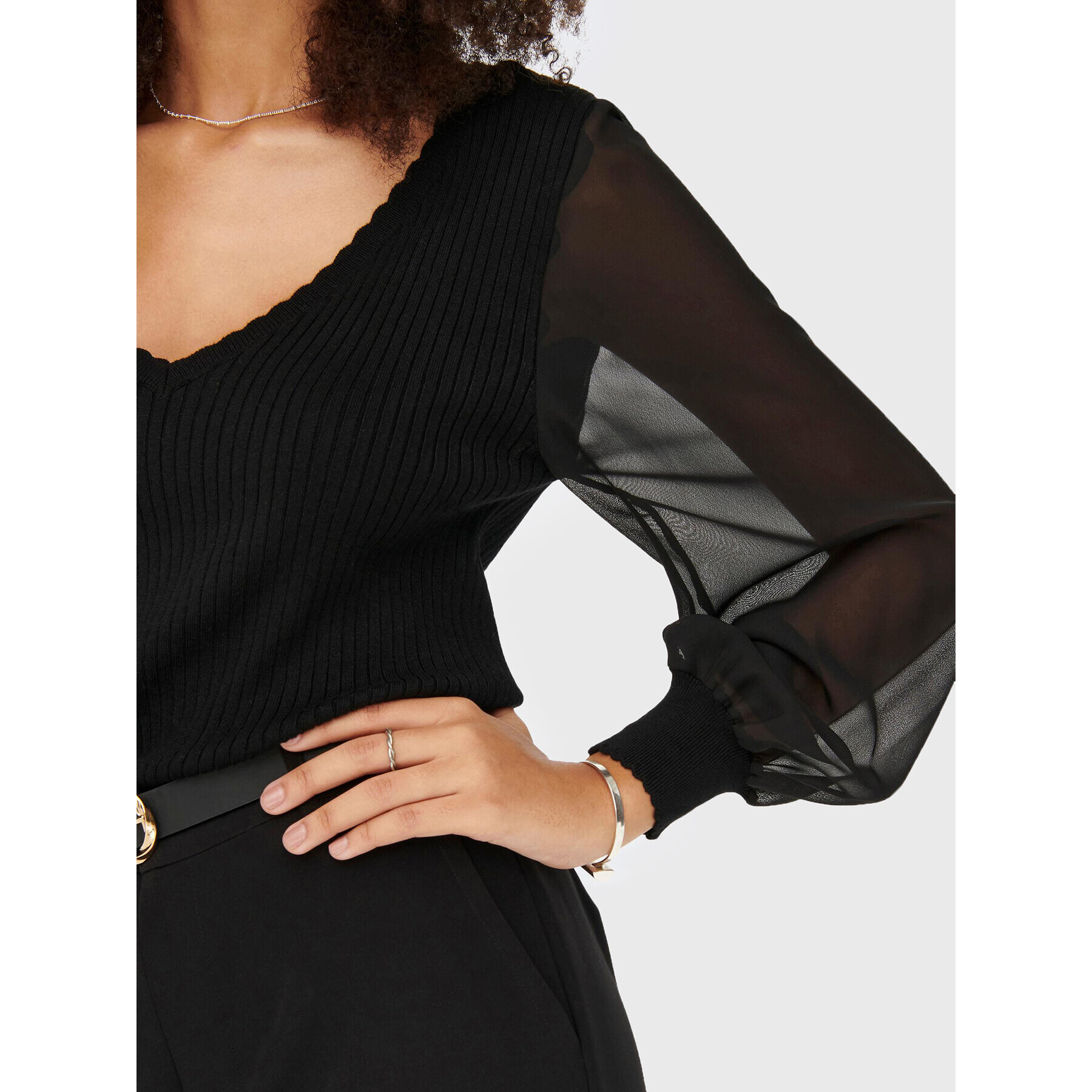 ONLY Пуловер Violetta 15259503 Черен Regular Fit - Pepit.bg