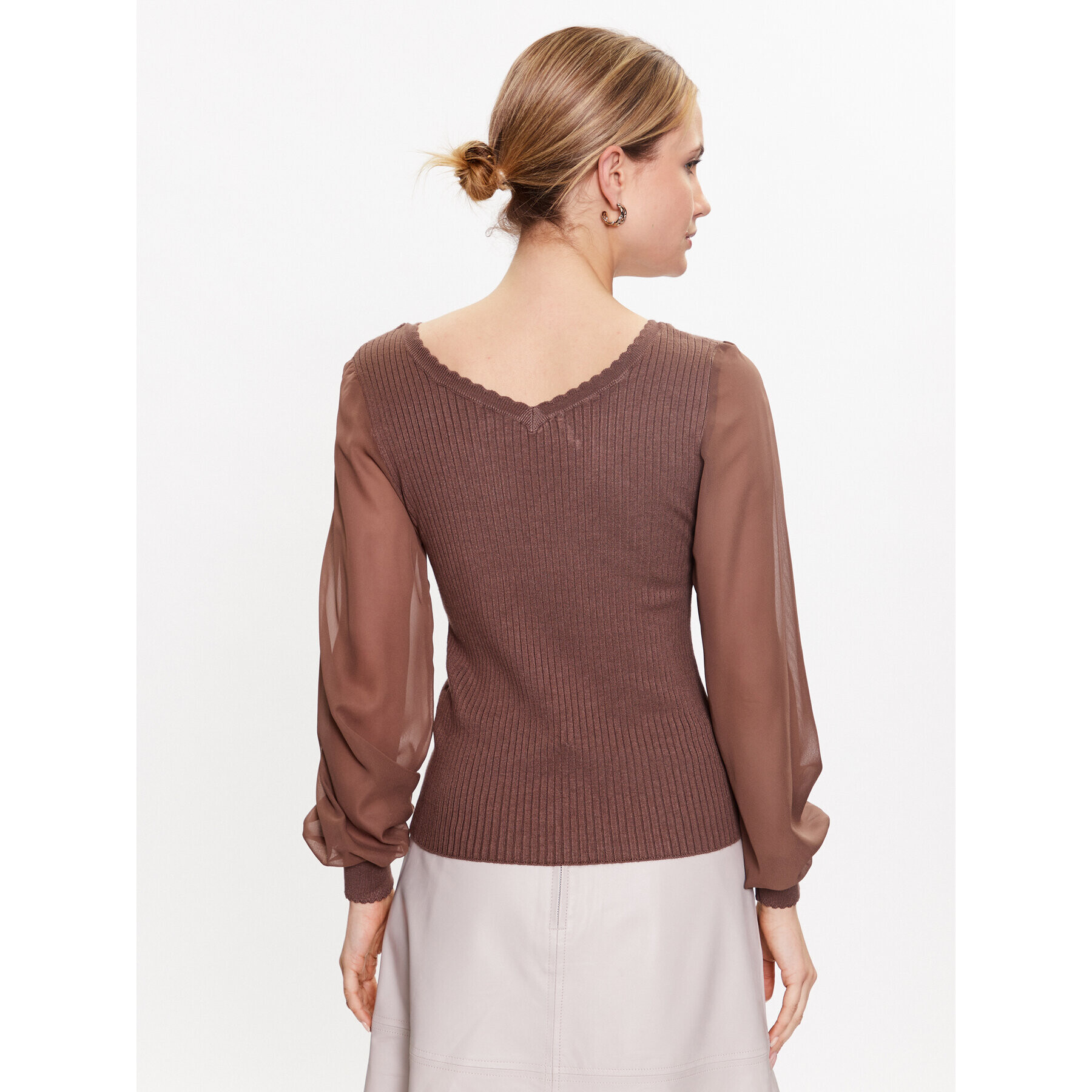 ONLY Пуловер Violetta 15259503 Кафяв Regular Fit - Pepit.bg