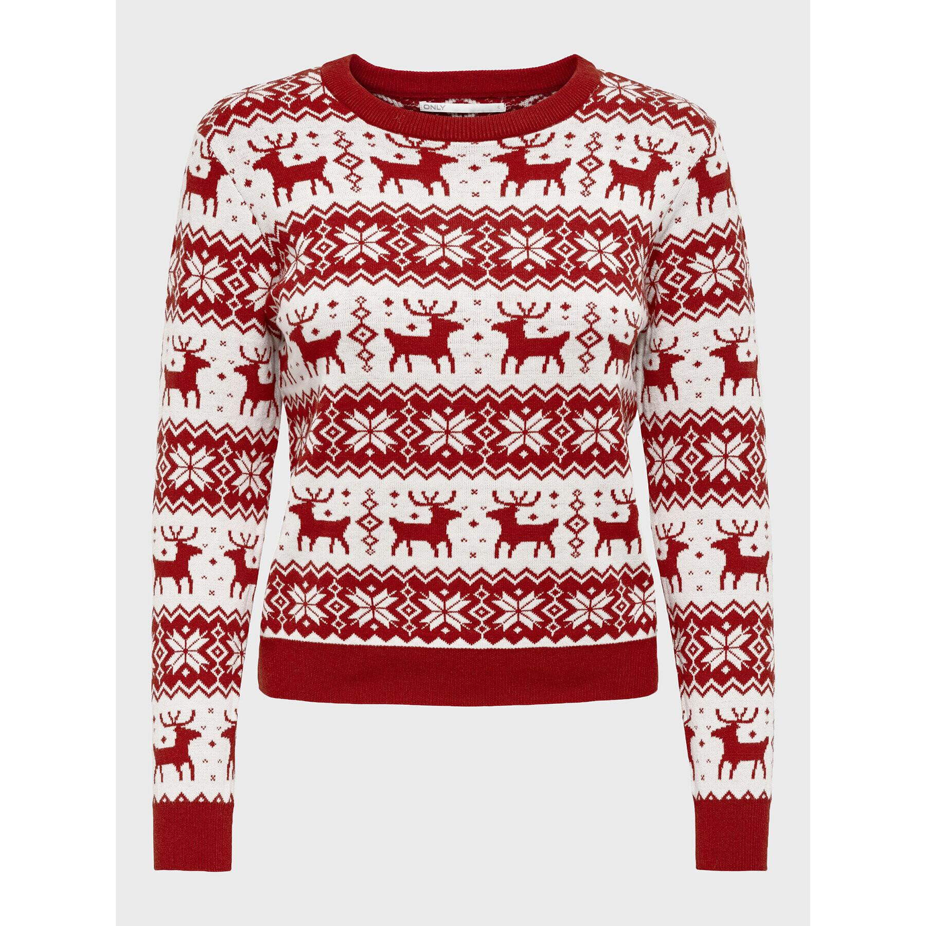 ONLY Пуловер Xmas 15272148 Червен Regular Fit - Pepit.bg