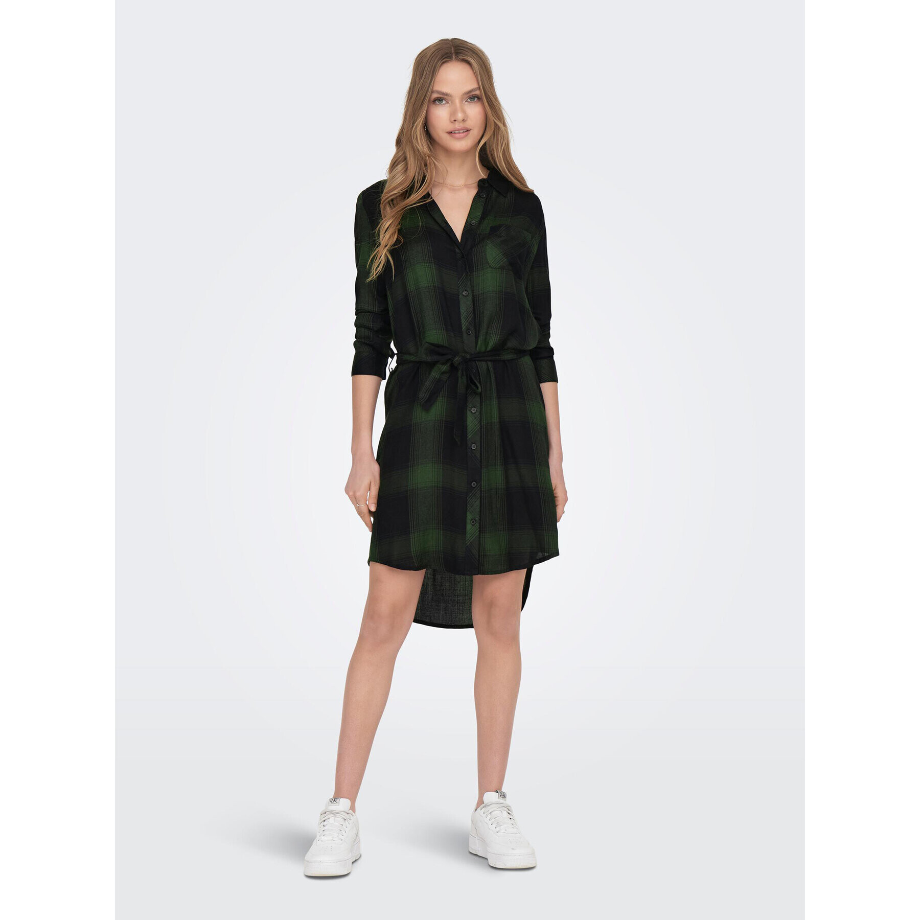 ONLY Рокля тип риза 15238033 Зелен Regular Fit - Pepit.bg