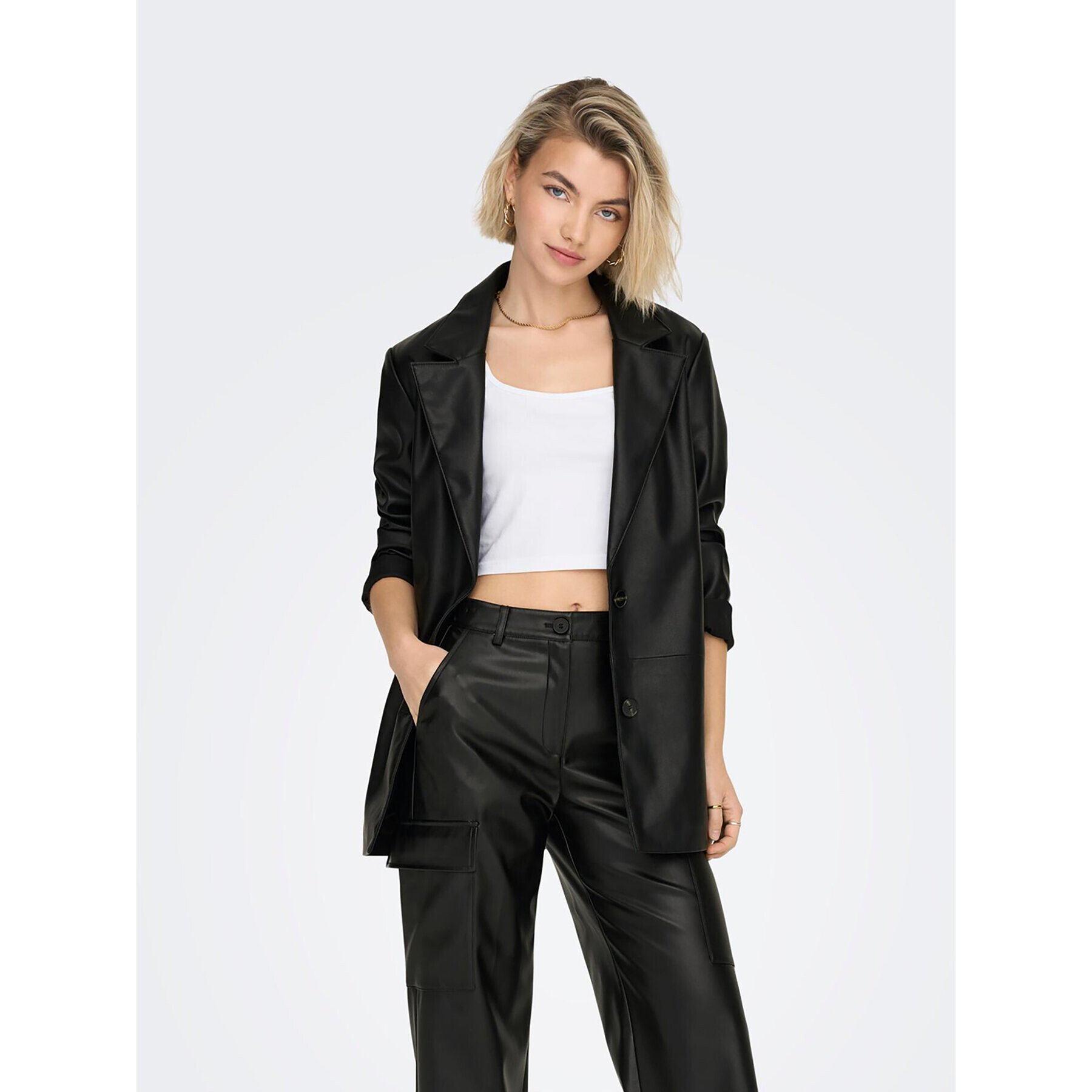 ONLY Сако 15298242 Черен Loose Fit - Pepit.bg