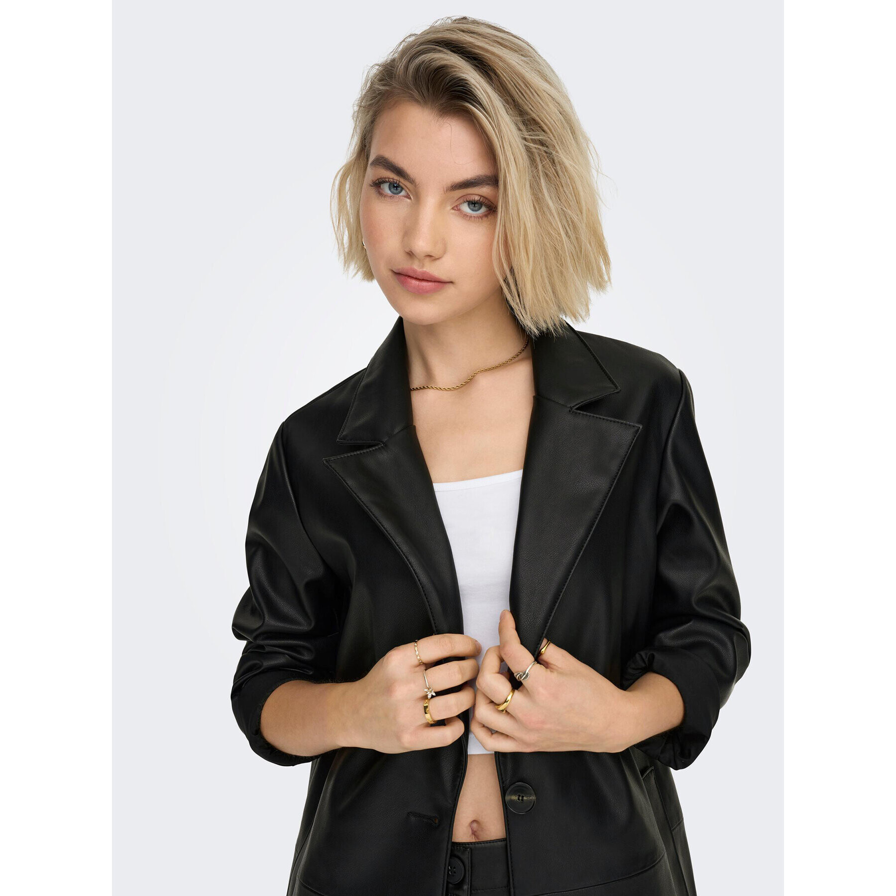 ONLY Сако 15298242 Черен Loose Fit - Pepit.bg