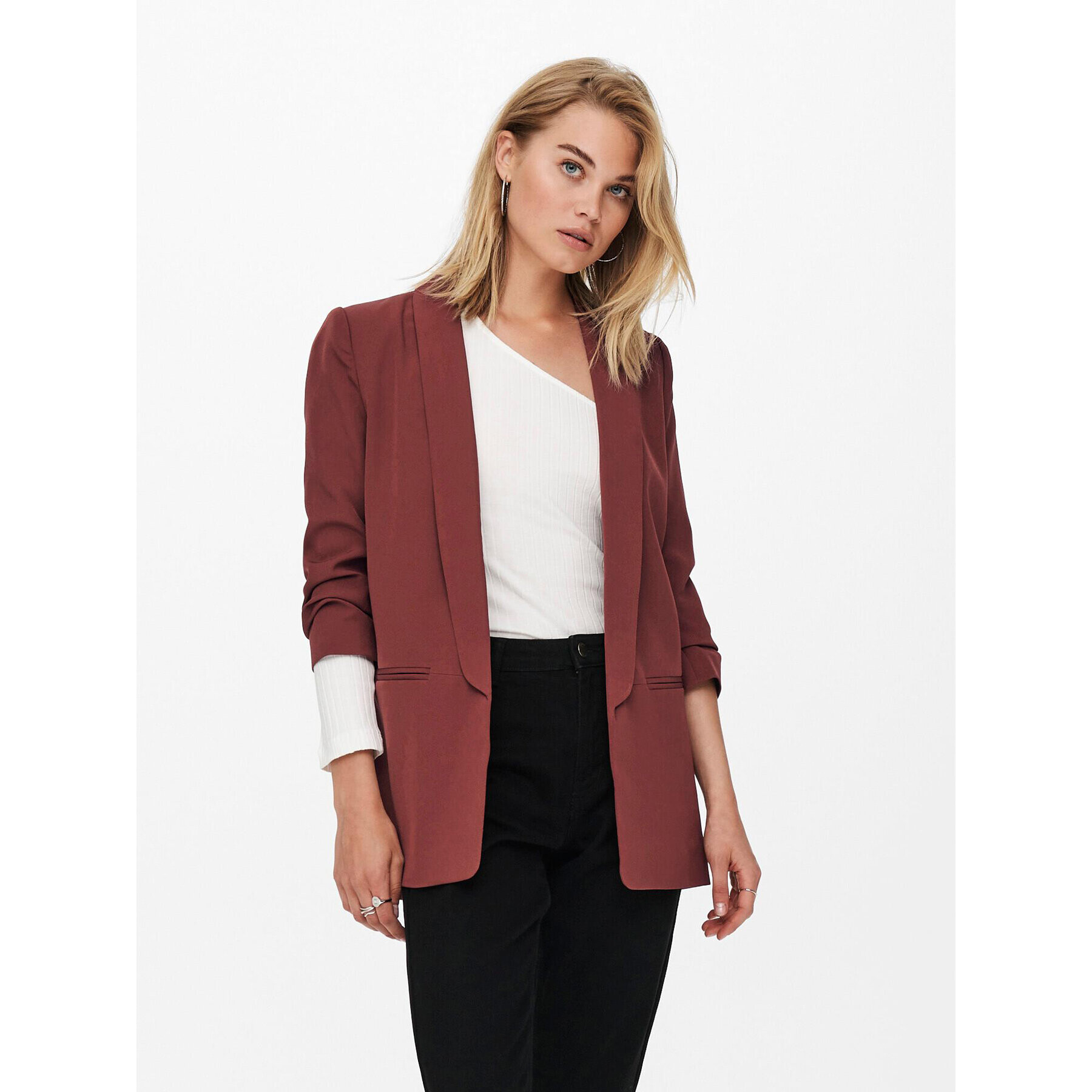 ONLY Сако Elly 15197451 Бордо Regular Fit - Pepit.bg