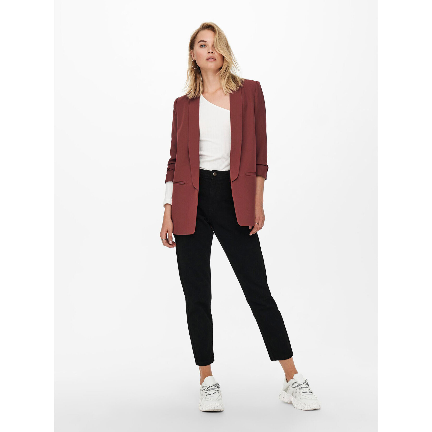 ONLY Сако Elly 15197451 Бордо Regular Fit - Pepit.bg