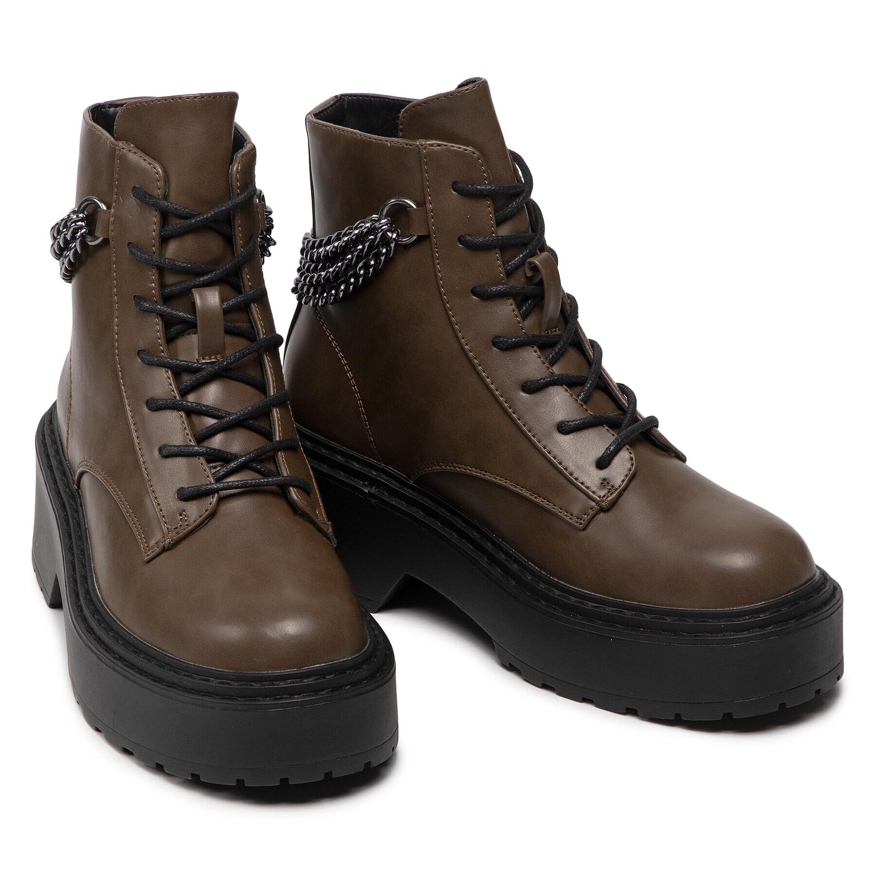 ONLY Shoes Боти Lace Up Boot 15238830 Зелен - Pepit.bg