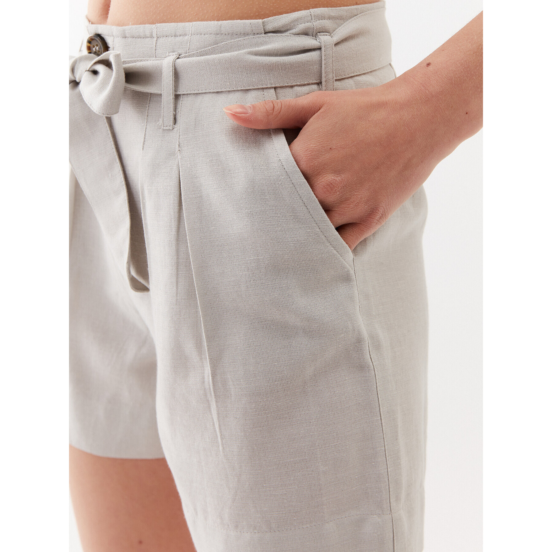 ONLY Шорти от плат 15199801 Сив Regular Fit - Pepit.bg