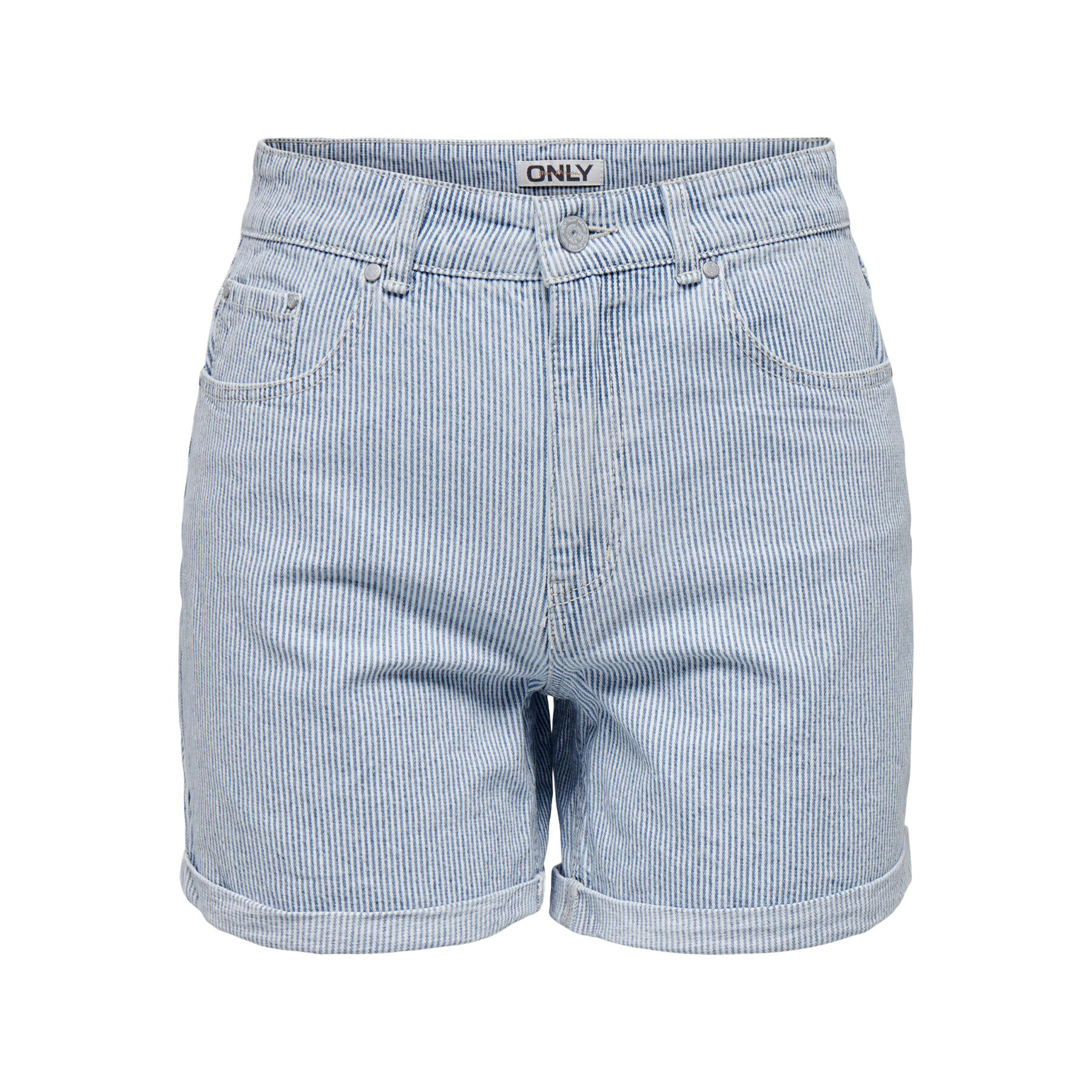 ONLY Шорти от плат 15289452 Син Mom Fit - Pepit.bg
