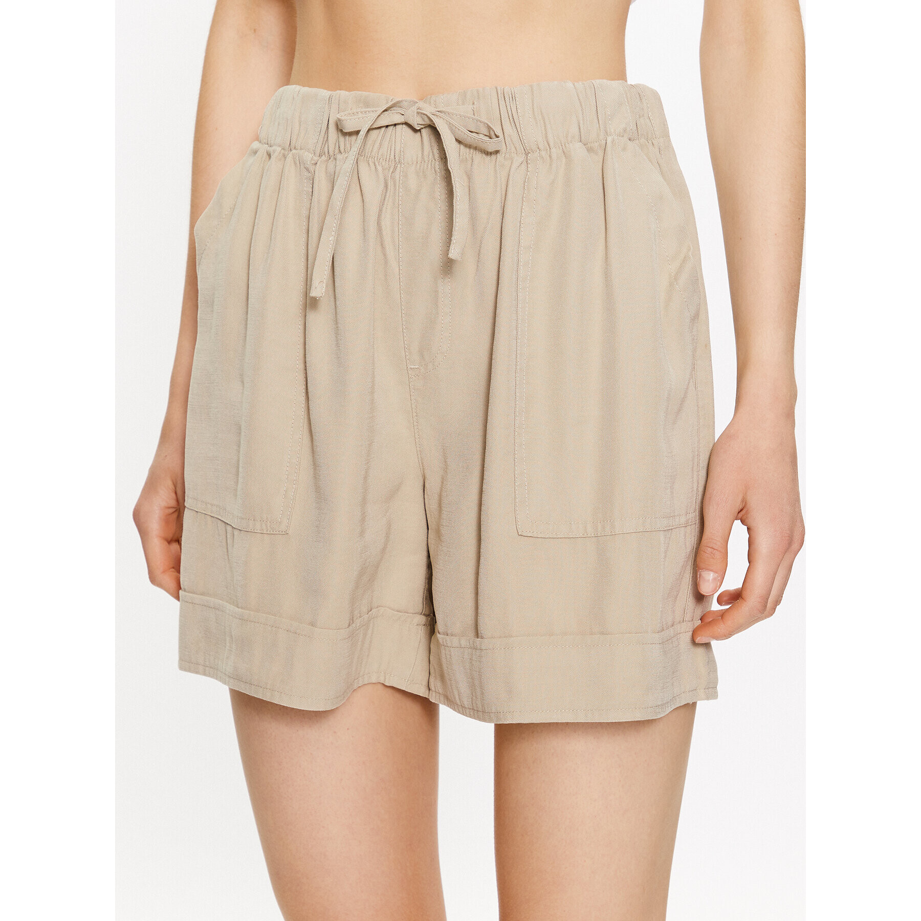 ONLY Шорти от плат 15291256 Сив Regular Fit - Pepit.bg