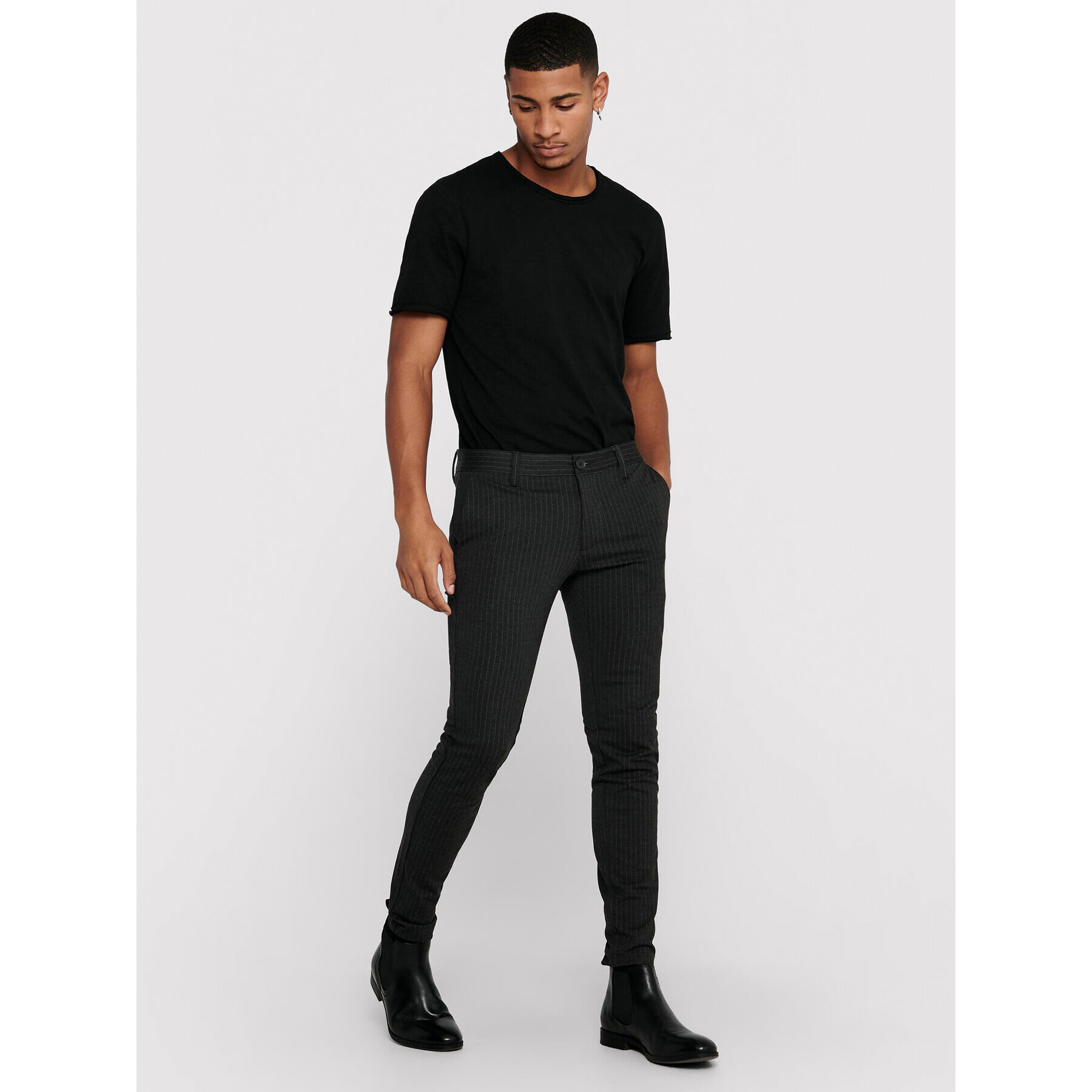 Only & Sons Чино панталони Mark 22013727 Сив Slim Fit - Pepit.bg