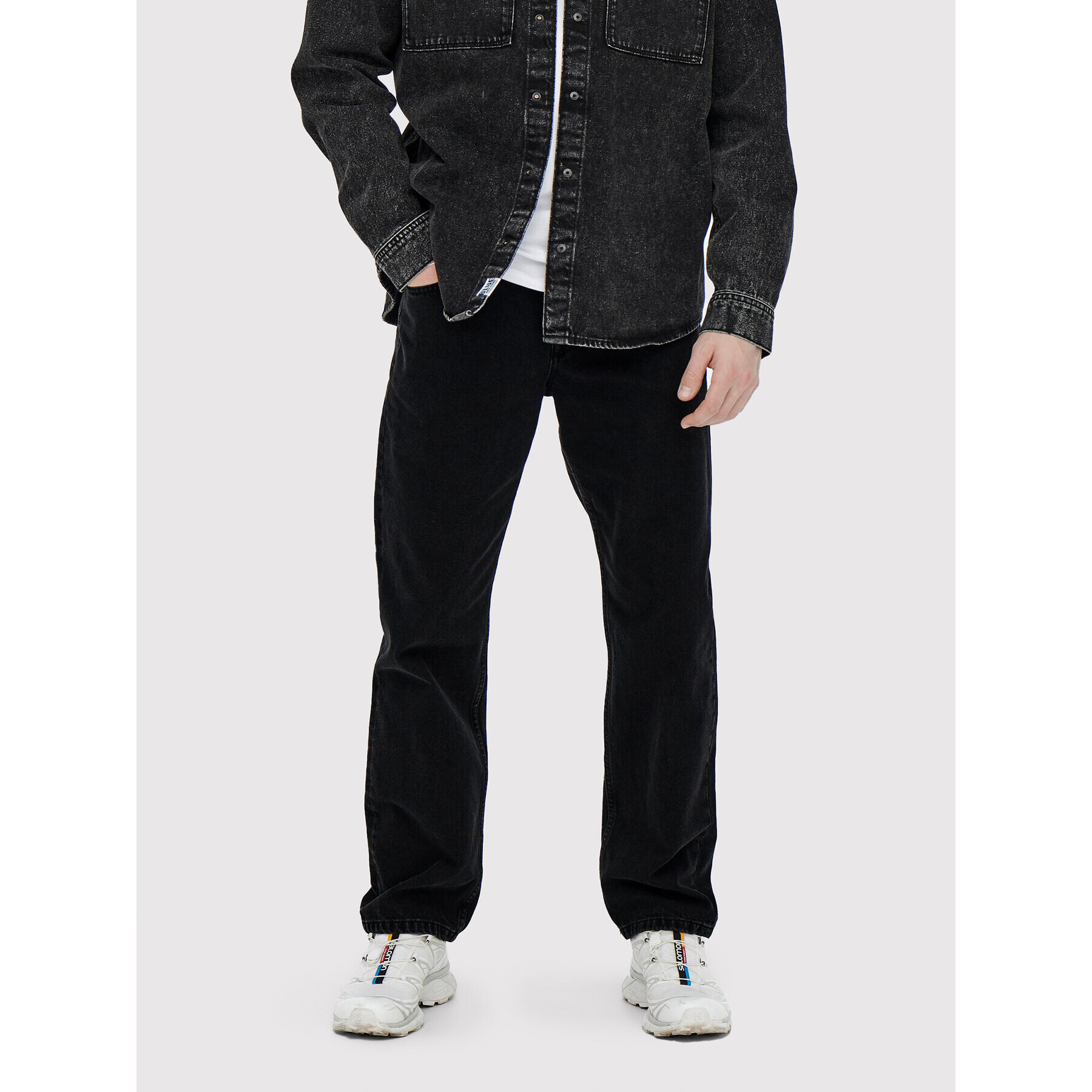 Only & Sons Дънки Edge 22022961 Черен Loose Fit - Pepit.bg