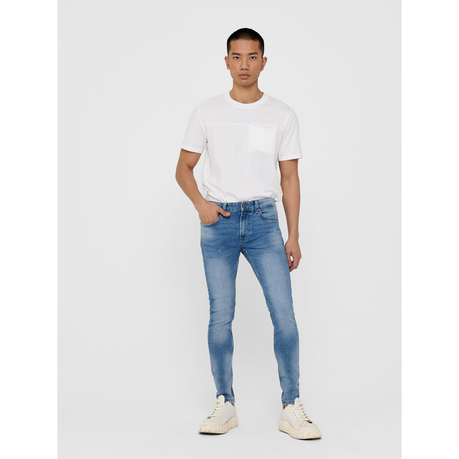 Only & Sons Дънки Warp 22018252 Син Skinny Fit - Pepit.bg