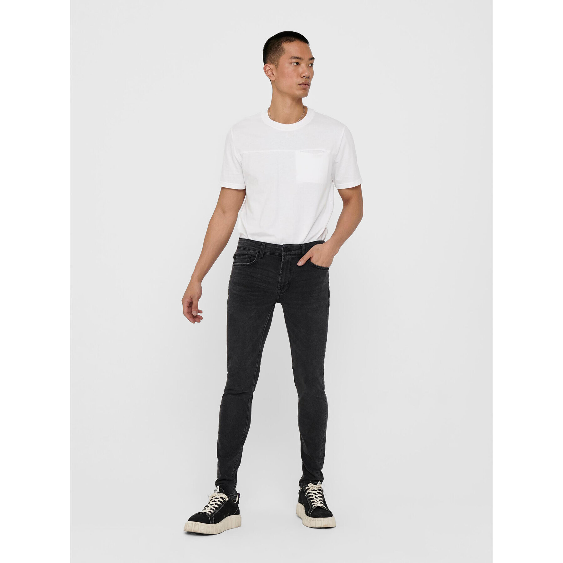 Only & Sons Дънки Warp 22018260 Сив Skinny Fit - Pepit.bg