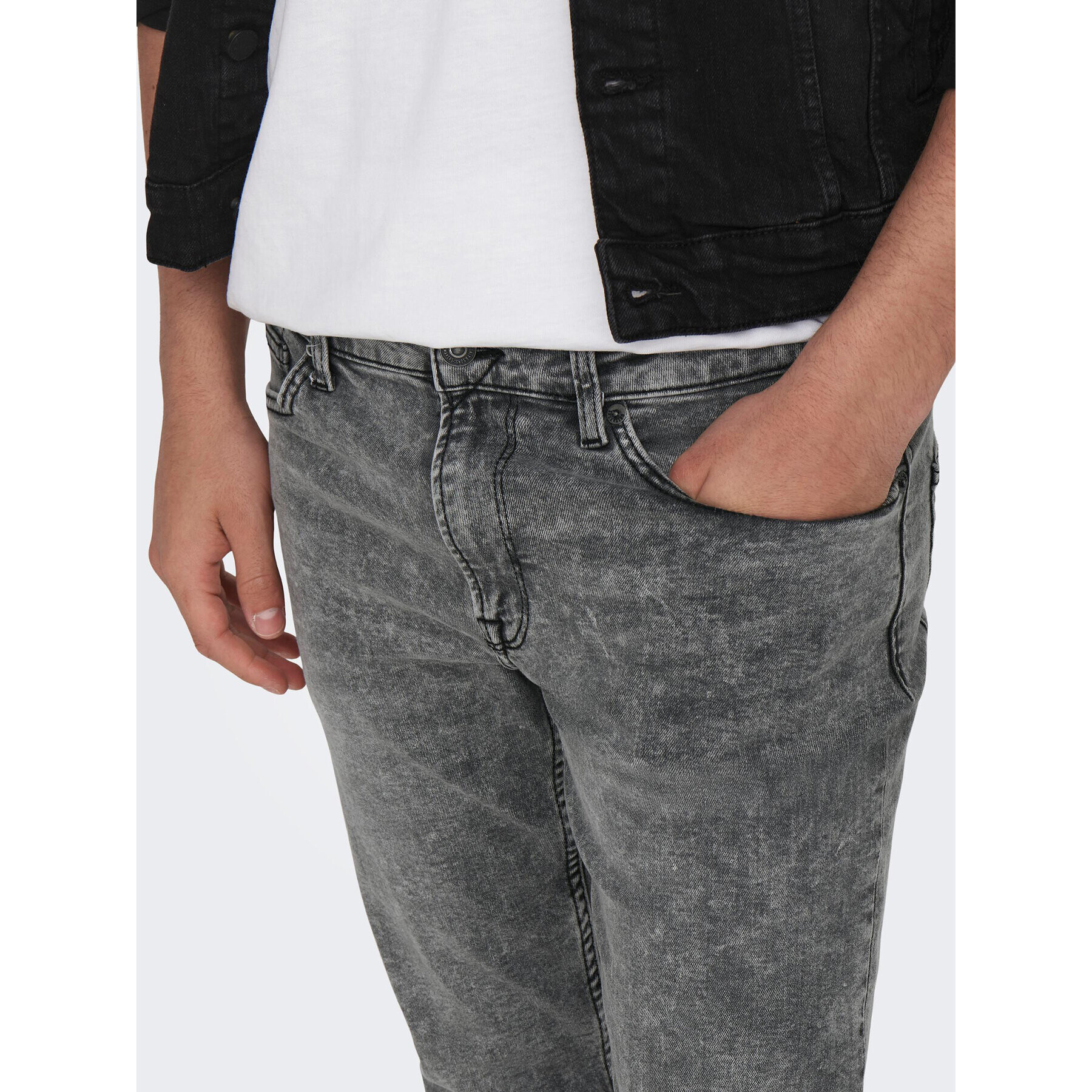 Only & Sons Дънки Weft 22024592 Сив Regular Fit - Pepit.bg