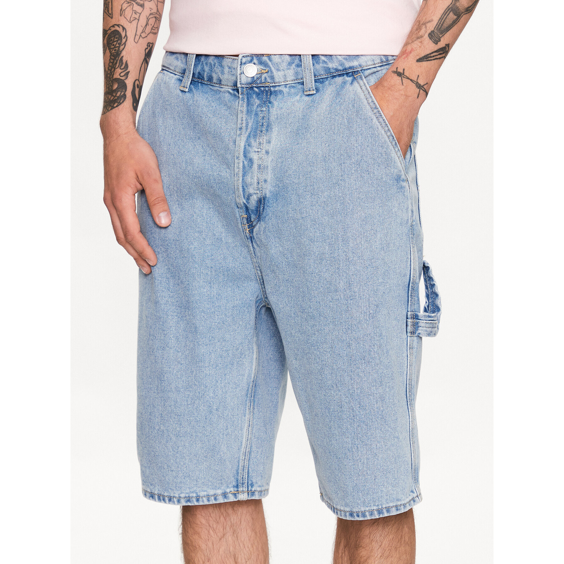 Only & Sons Дънкови шорти 22025863 Син Loose Fit - Pepit.bg