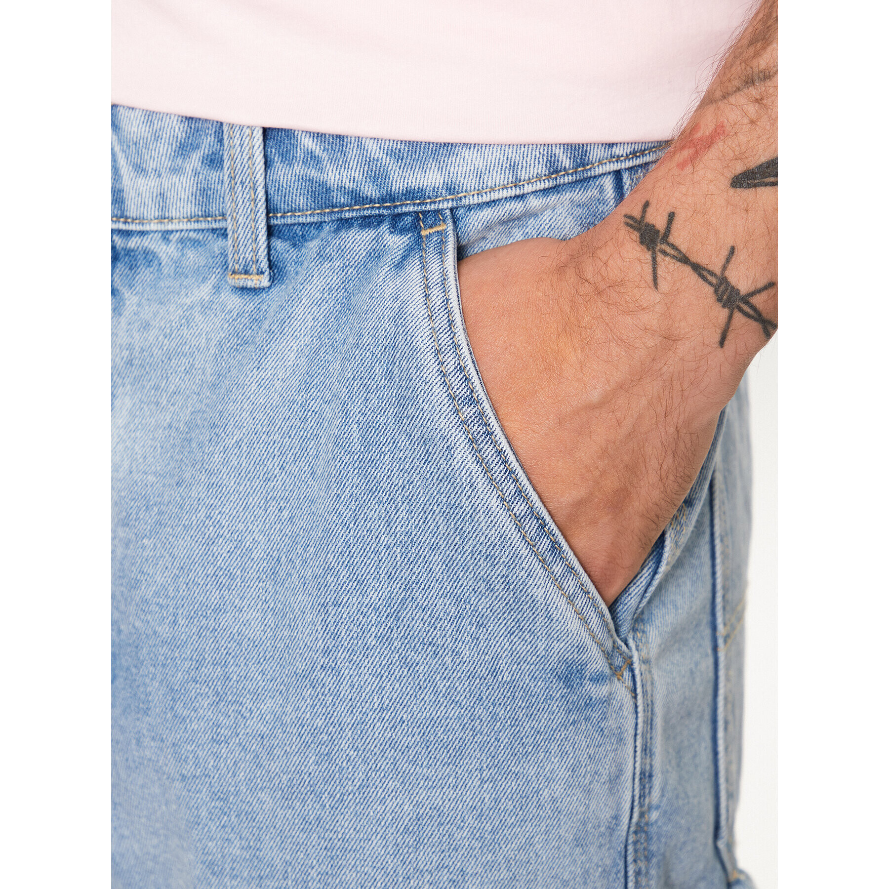 Only & Sons Дънкови шорти 22025863 Син Loose Fit - Pepit.bg