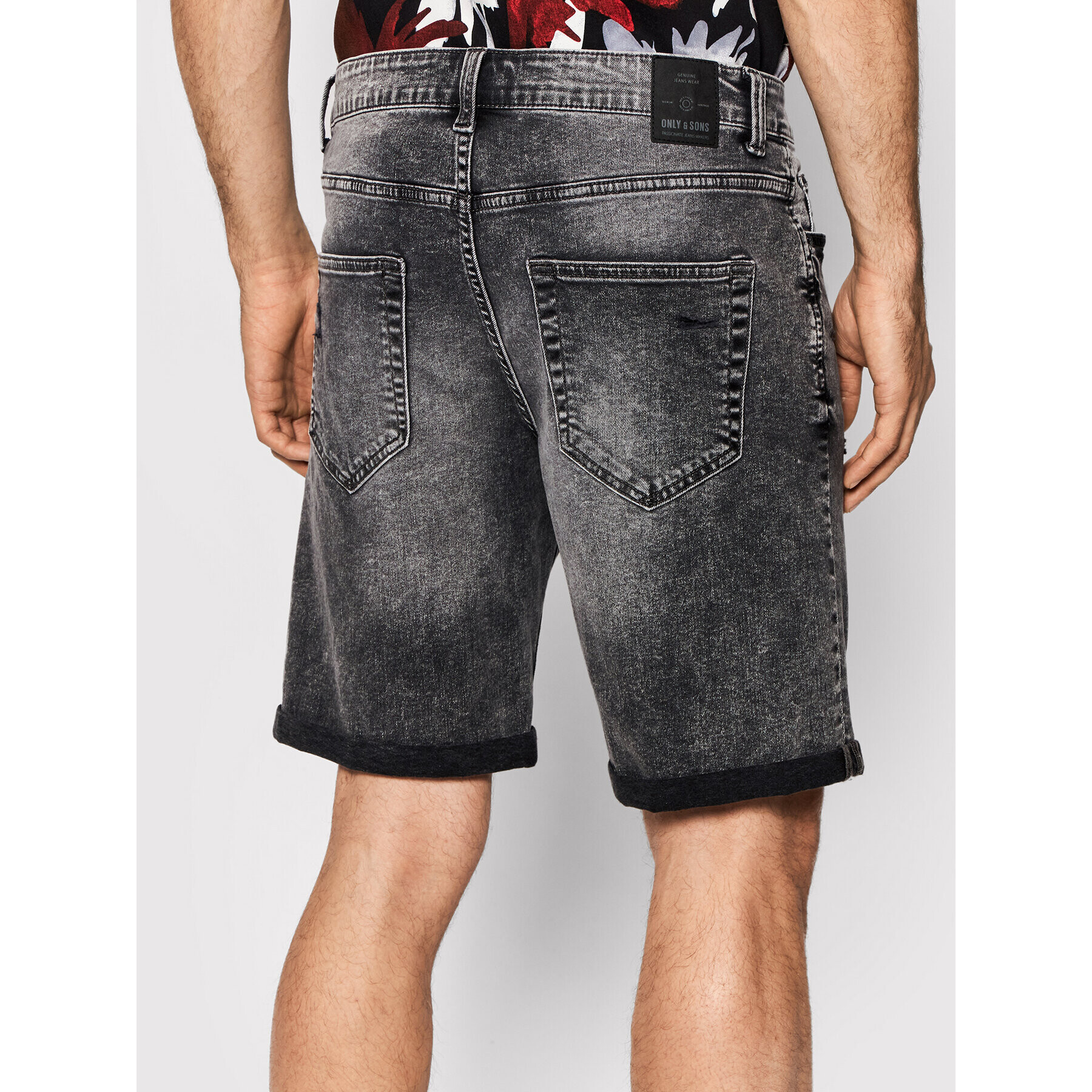 Only & Sons Дънкови шорти Avi 22020784 Сив Regular Fit - Pepit.bg