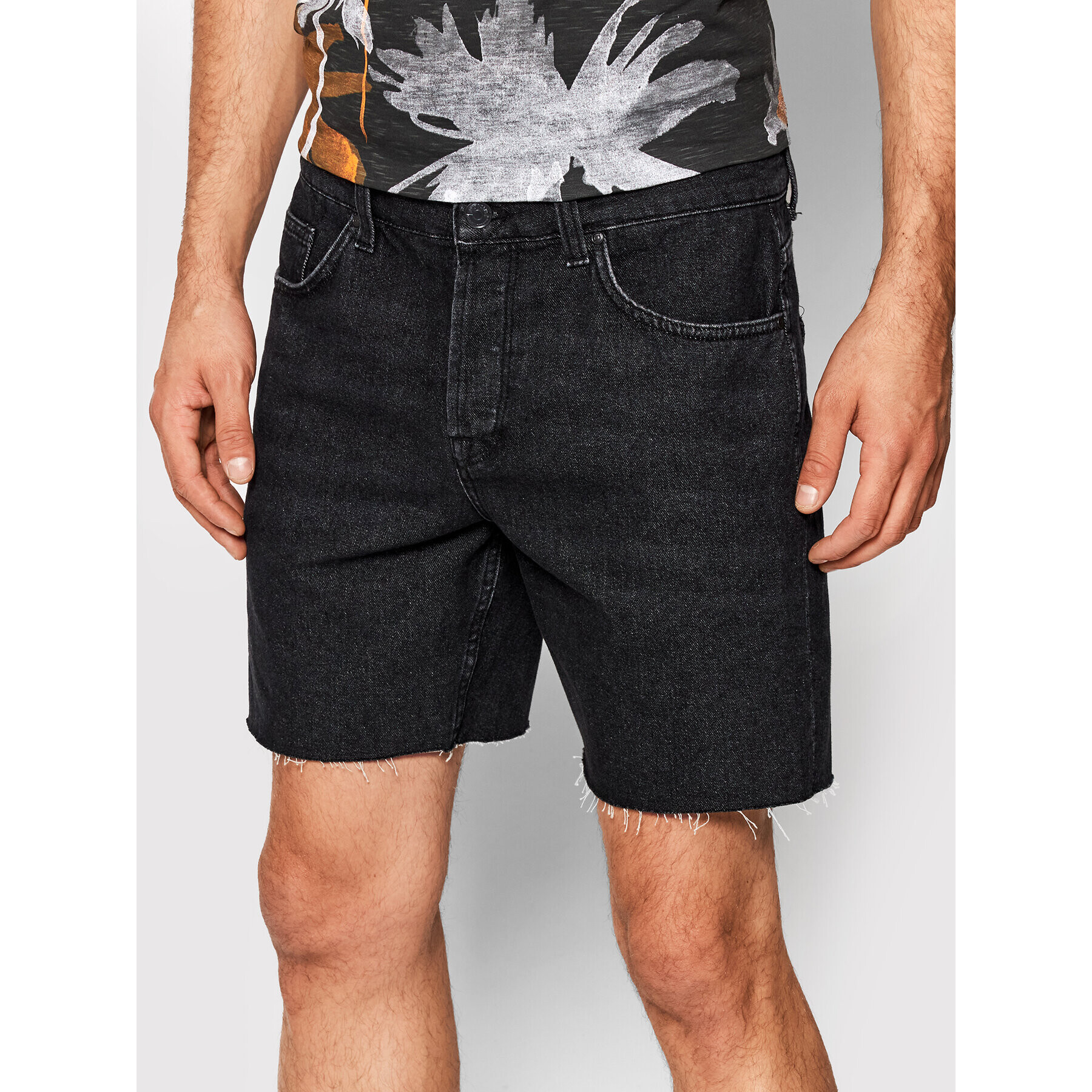 Only & Sons Дънкови шорти Avi 22023328 Черен Regular Fit - Pepit.bg