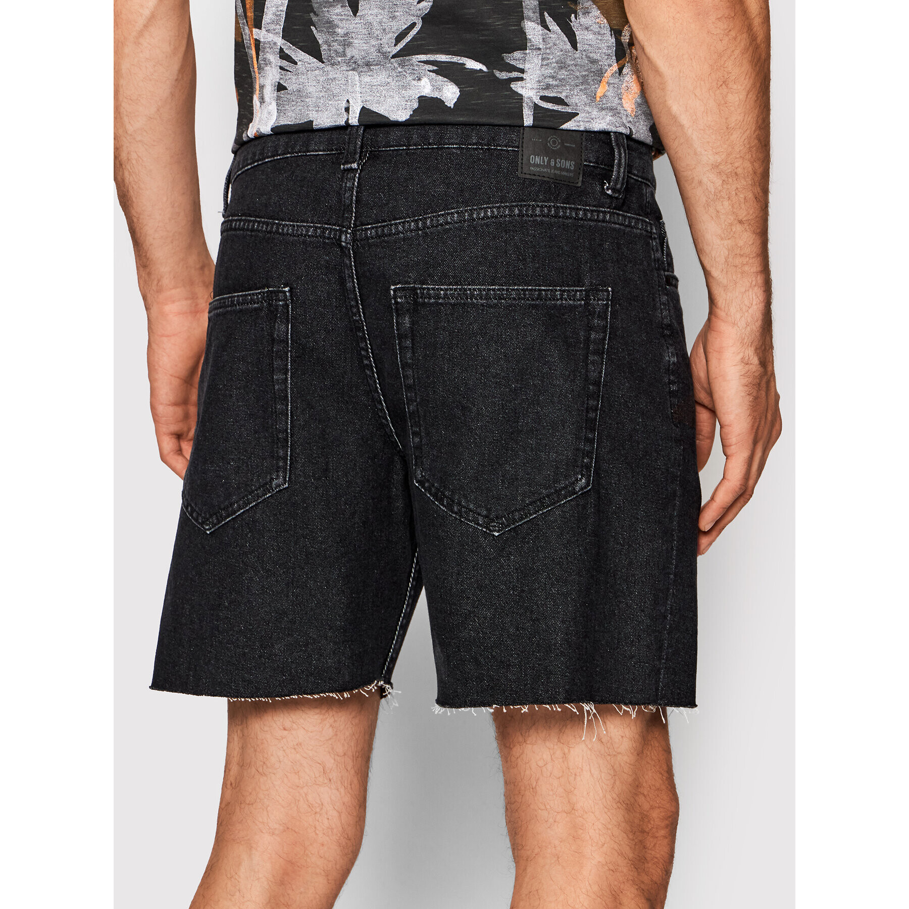 Only & Sons Дънкови шорти Avi 22023328 Черен Regular Fit - Pepit.bg