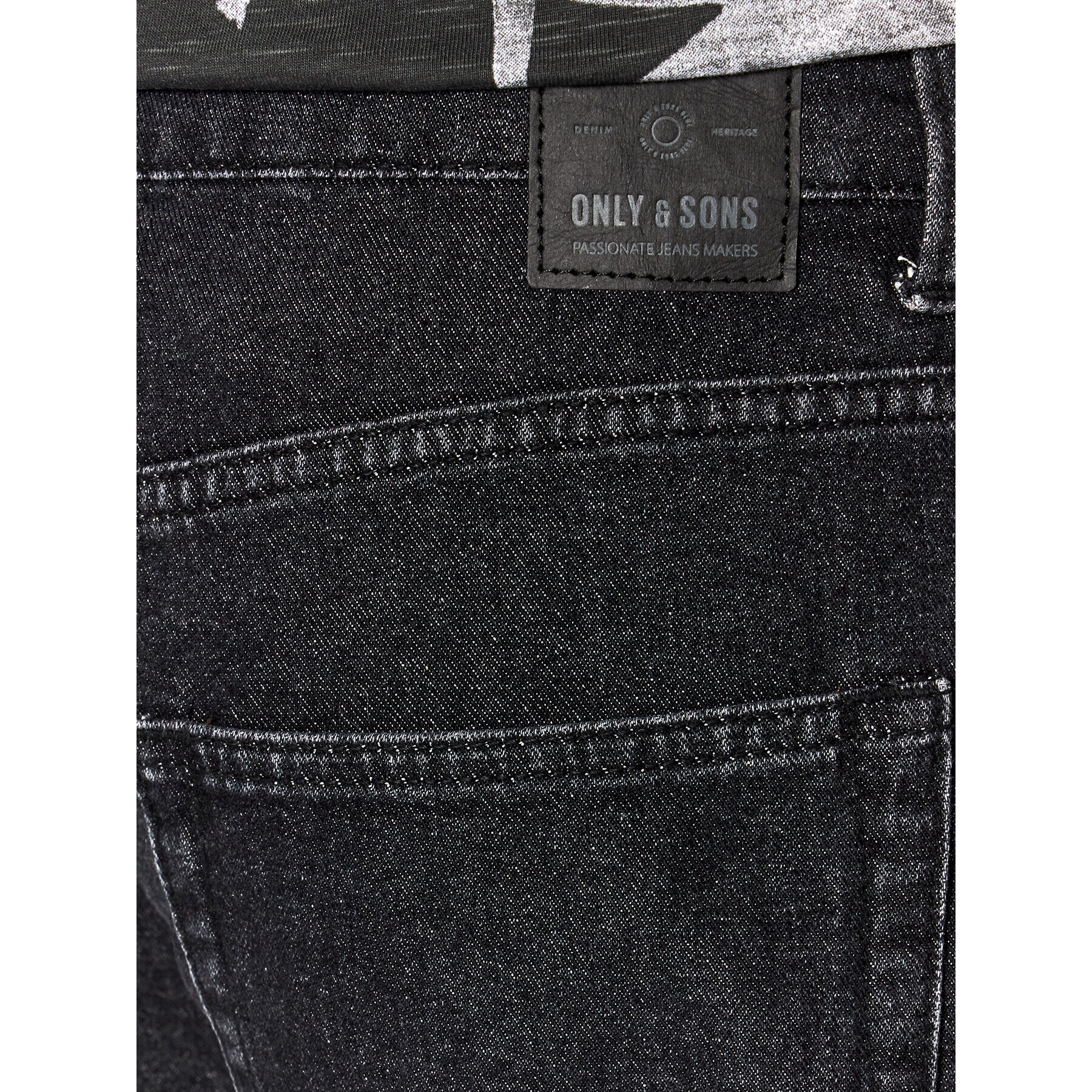 Only & Sons Дънкови шорти Avi 22023328 Черен Regular Fit - Pepit.bg
