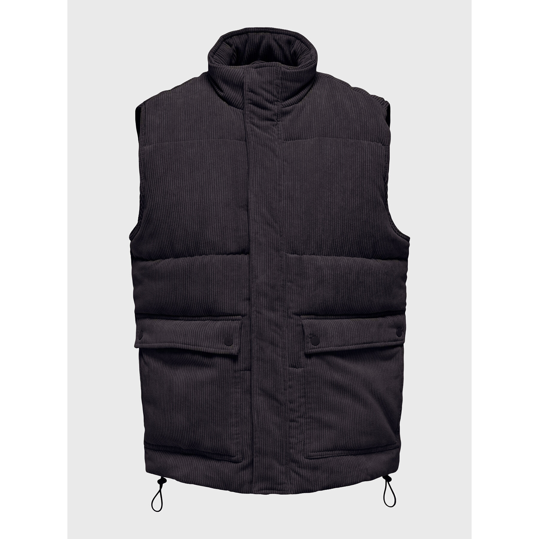 Only & Sons Елек Cash Corduroy 22022506 Сив Regular Fit - Pepit.bg