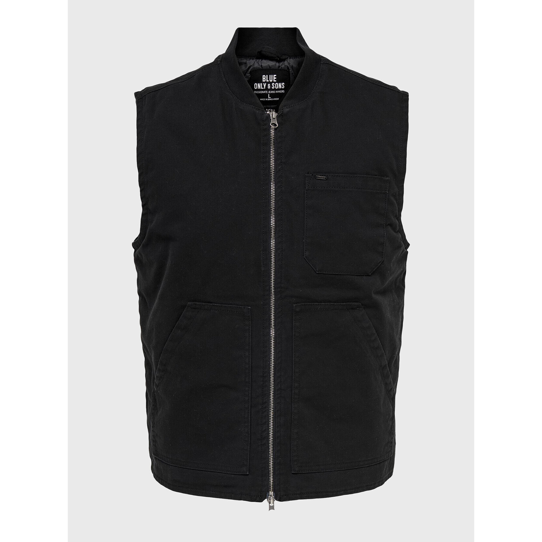 Only & Sons Елек Earl Canwas 22024178 Черен Regular Fit - Pepit.bg