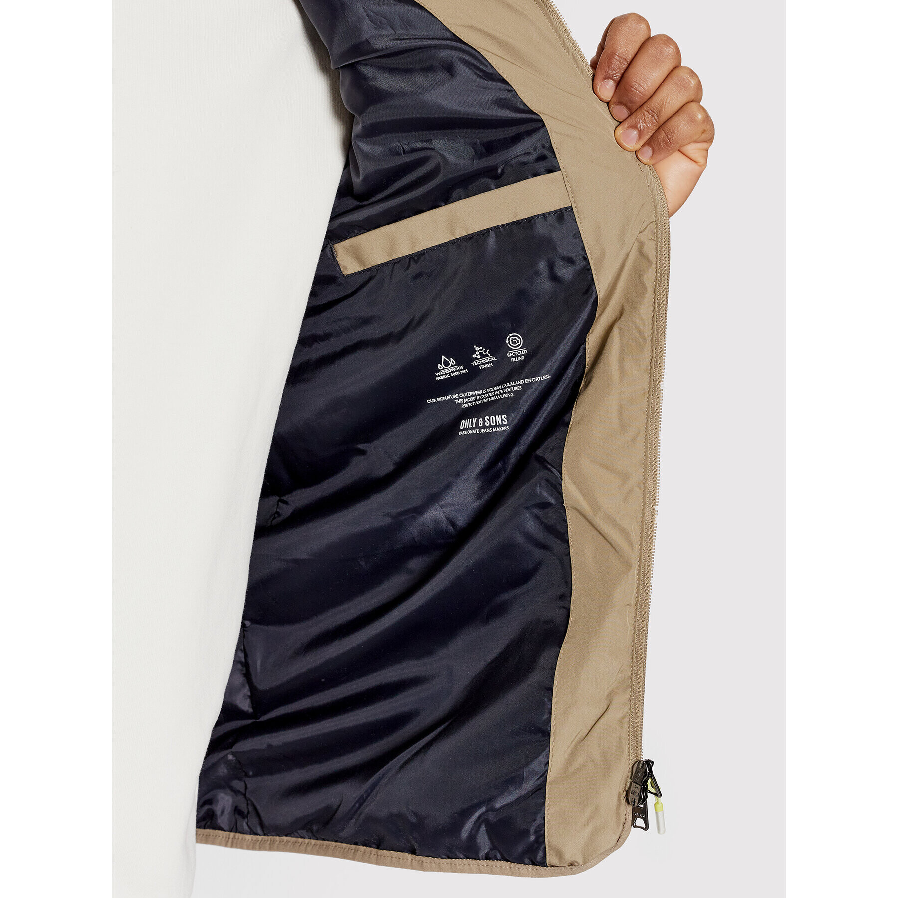 Only & Sons Елек Jeremy 22020390 Бежов Slim Fit - Pepit.bg
