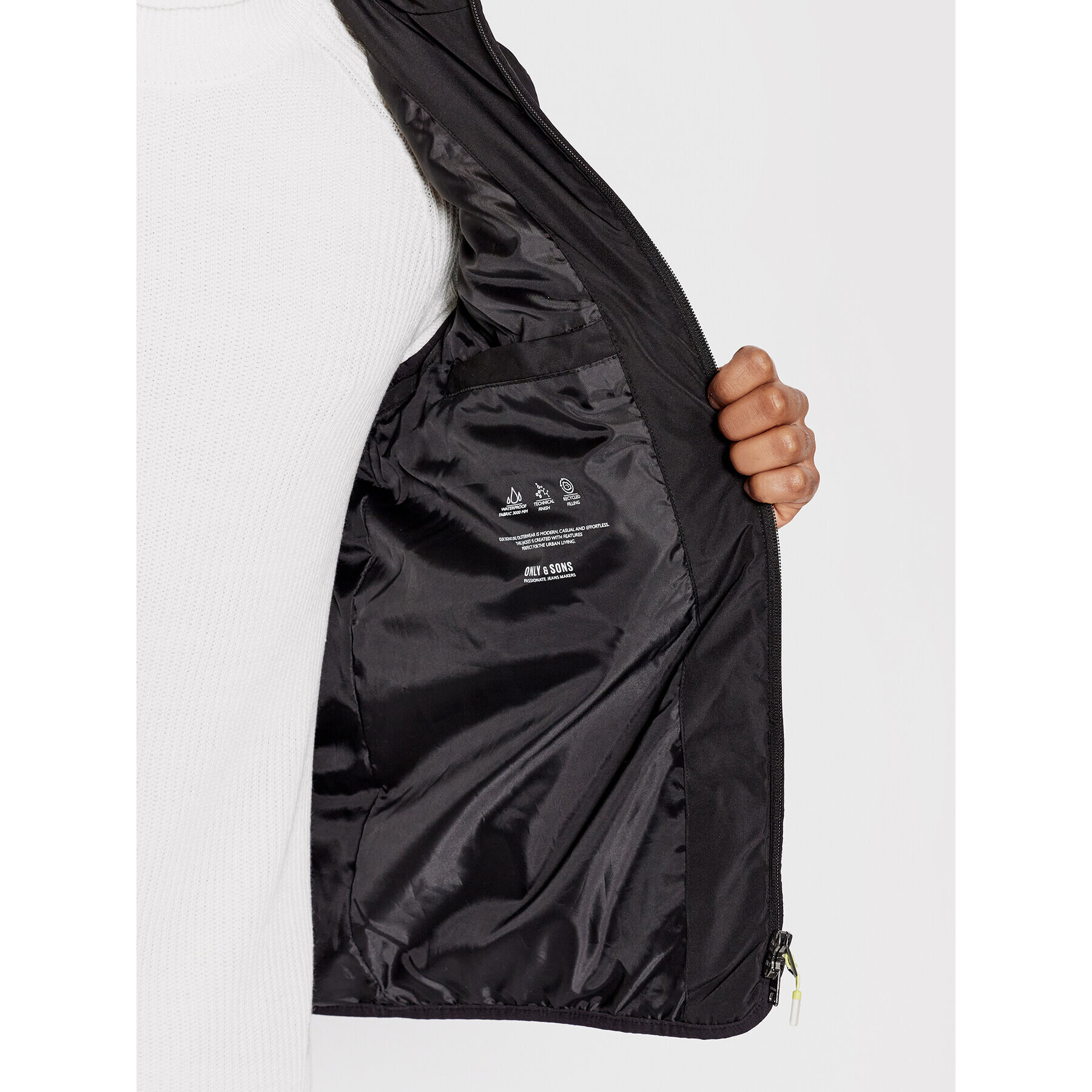 Only & Sons Елек Jeremy 22020390 Черен Slim Fit - Pepit.bg