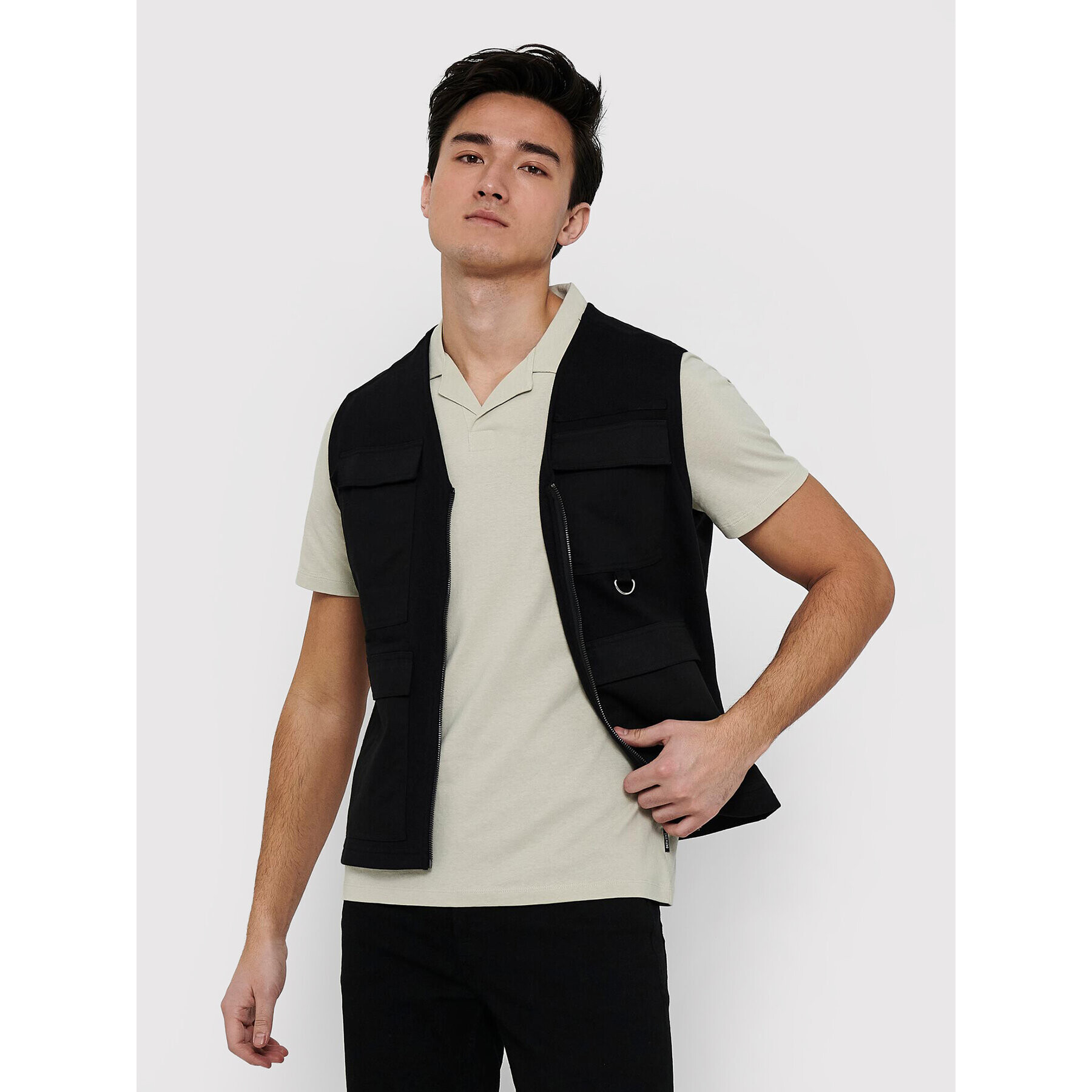 Only & Sons Елек King 22018901 Черен Regular Fit - Pepit.bg
