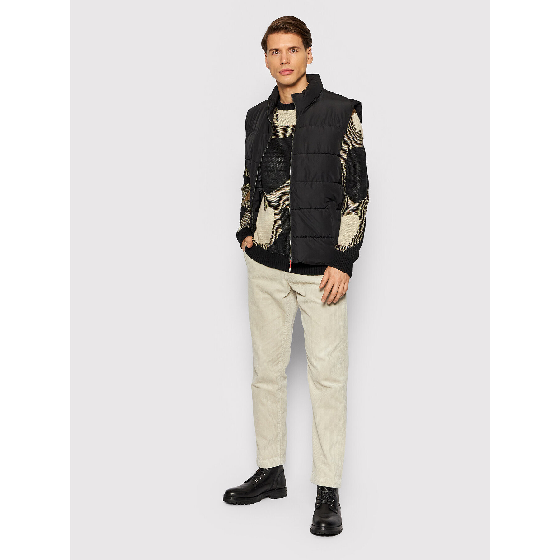 Only & Sons Елек Melvin 22020956 Черен Regular Fit - Pepit.bg
