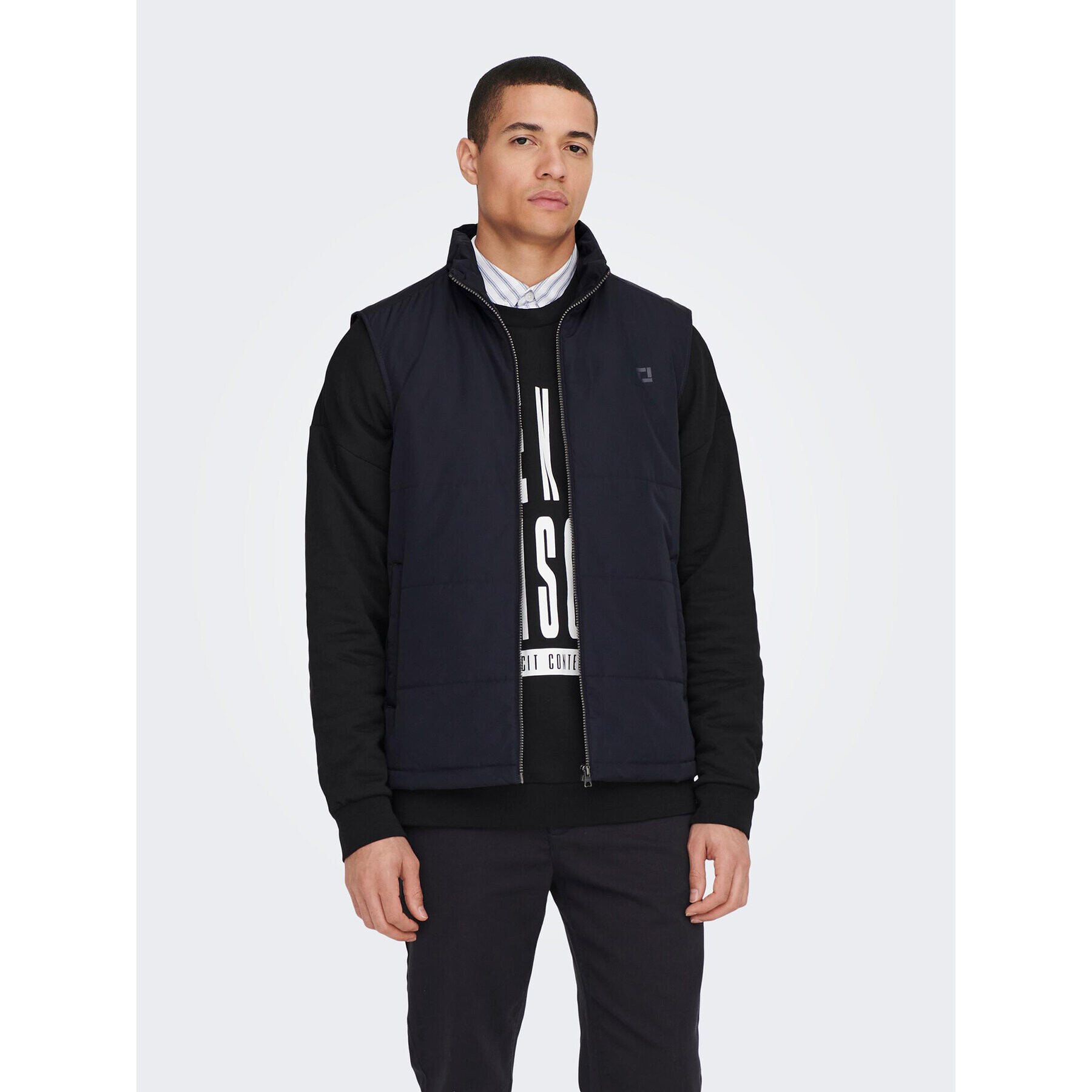 Only & Sons Елек Melvin 22024154 Тъмносин Regular Fit - Pepit.bg